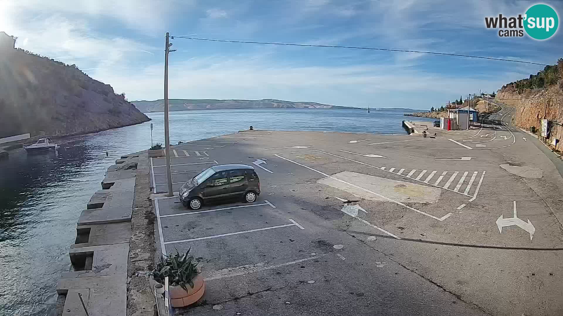 Webcam Fährhafen Prizna – zur Insel Pag