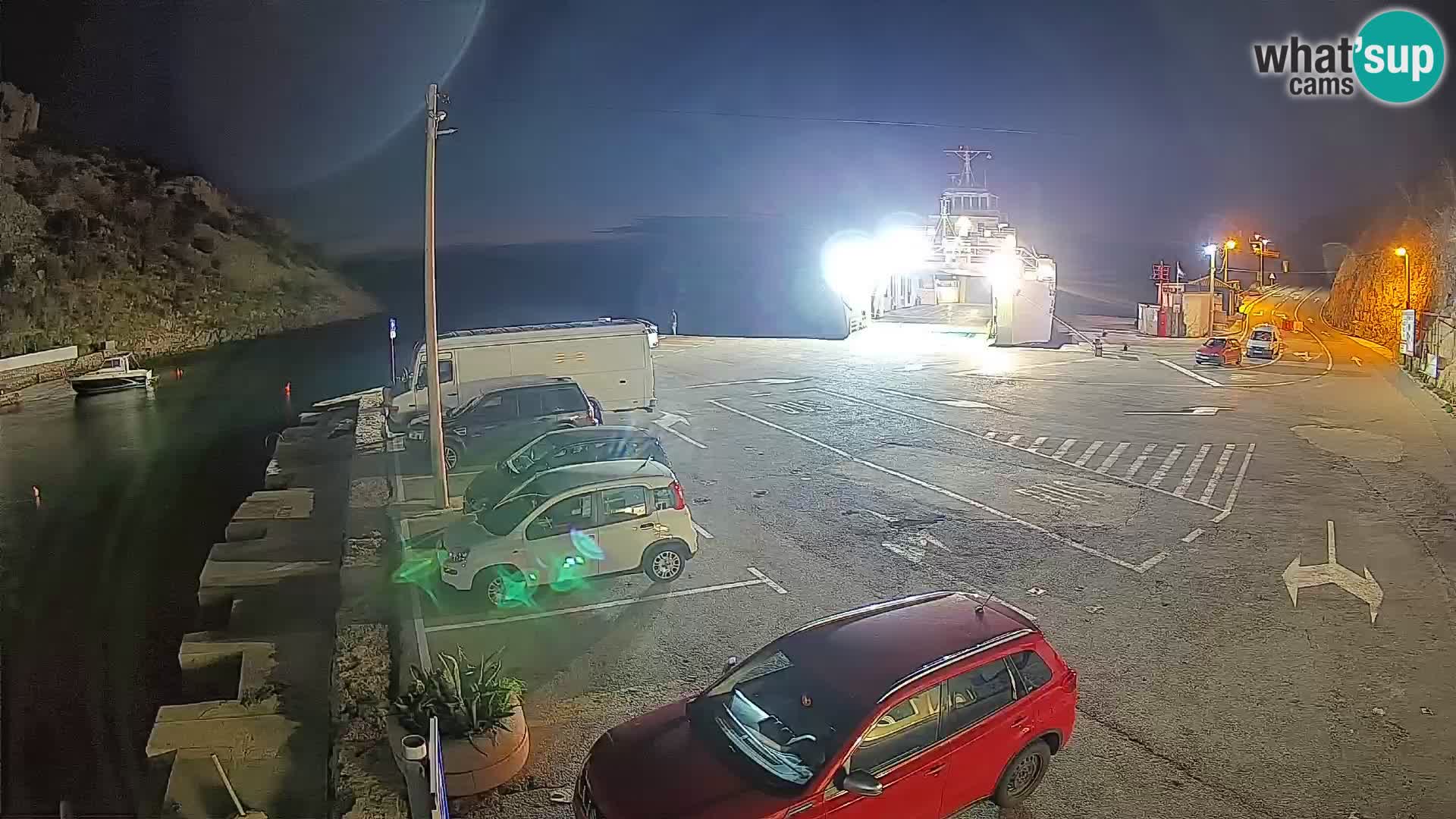 Webcam Fährhafen Prizna – zur Insel Pag