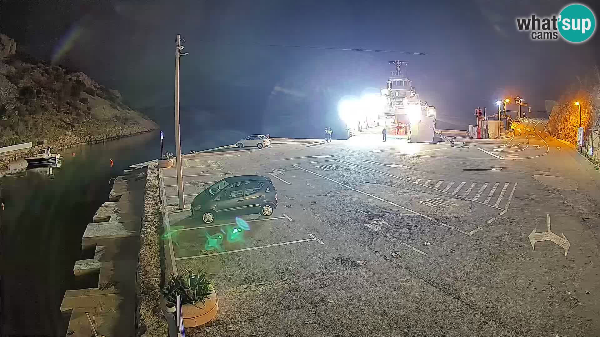 Webcam port de ferry de Prizna – vers l’île de Pag