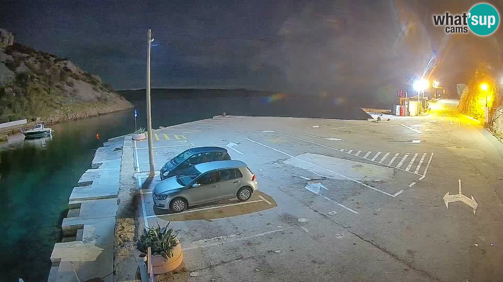 Webcam port de ferry de Prizna – vers l’île de Pag