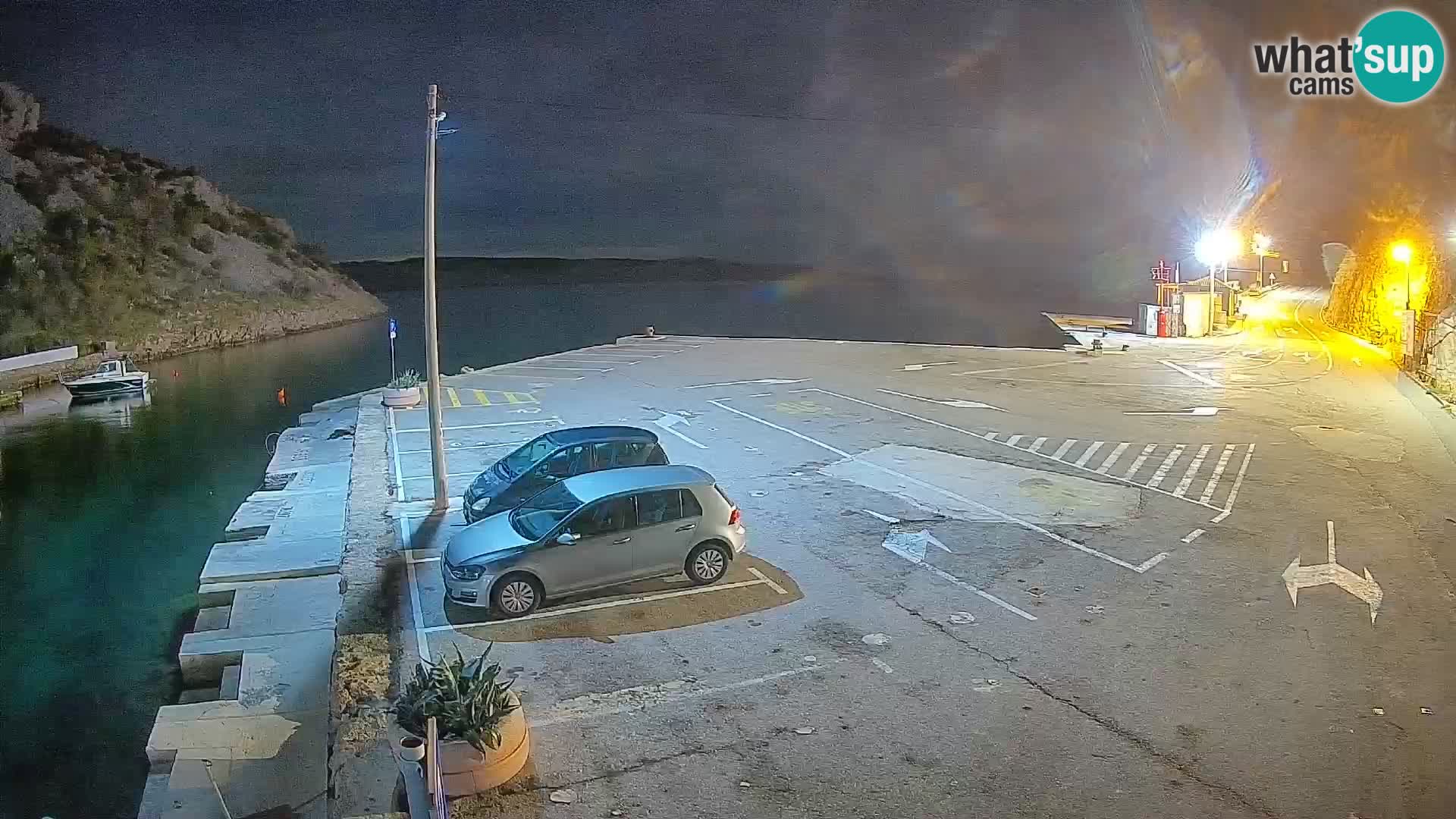 Webcam port de ferry de Prizna – vers l’île de Pag
