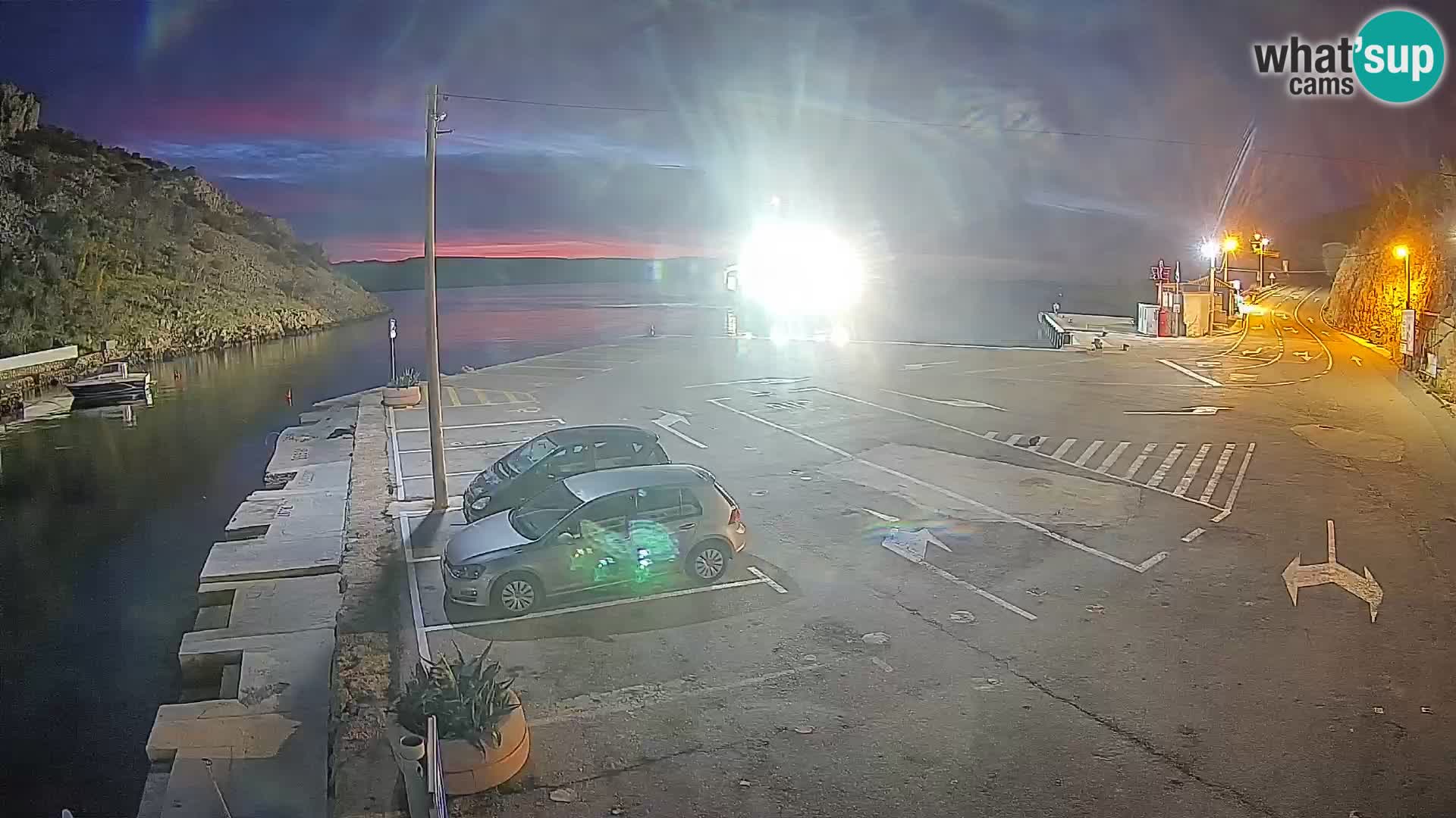 Webcam Fährhafen Prizna – zur Insel Pag