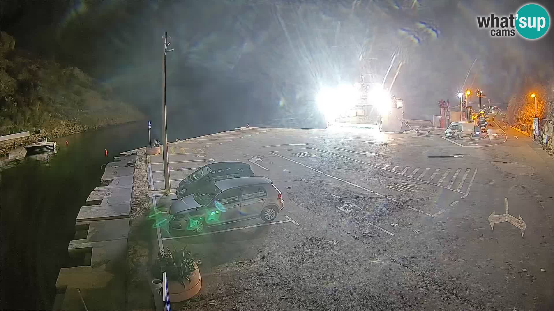 Webcam Prizna ferry port to Pag island