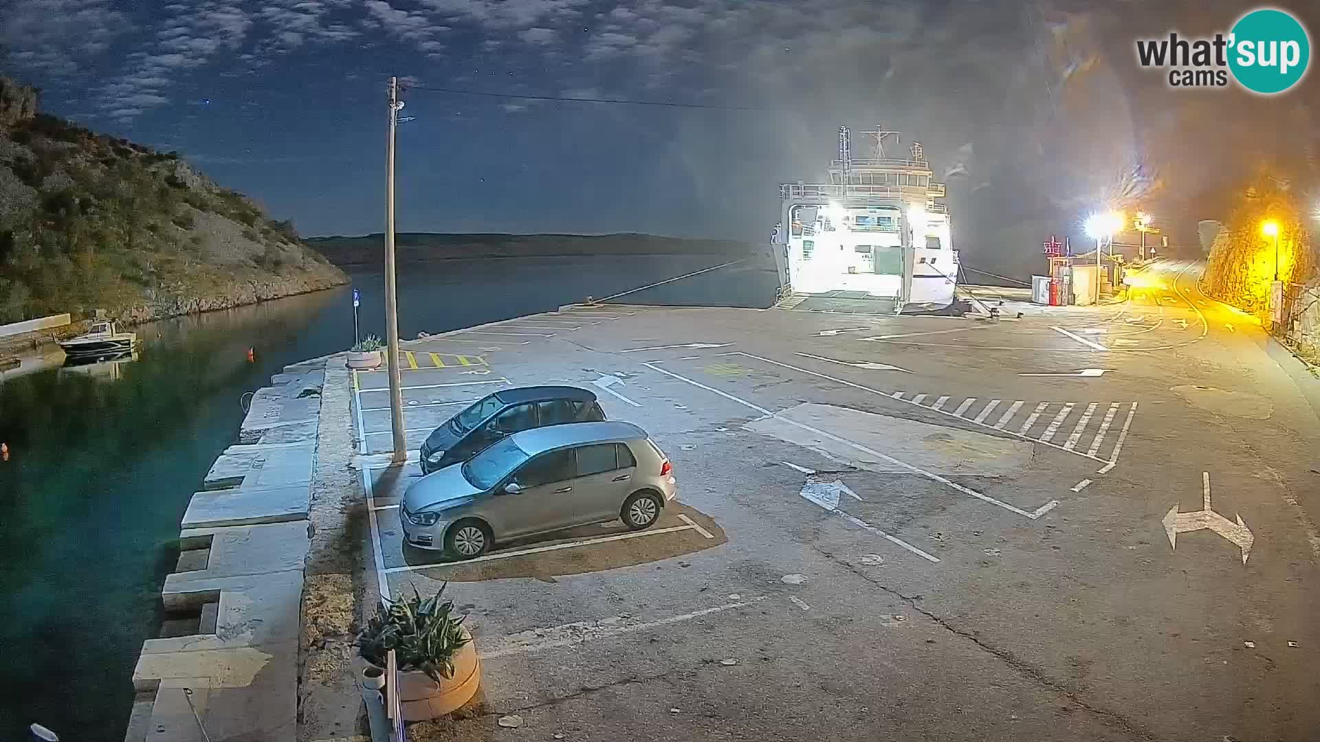 Webcam Fährhafen Prizna – zur Insel Pag