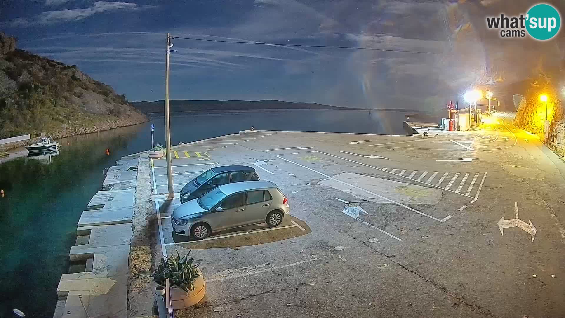 Webcam Prizna ferry port to Pag island