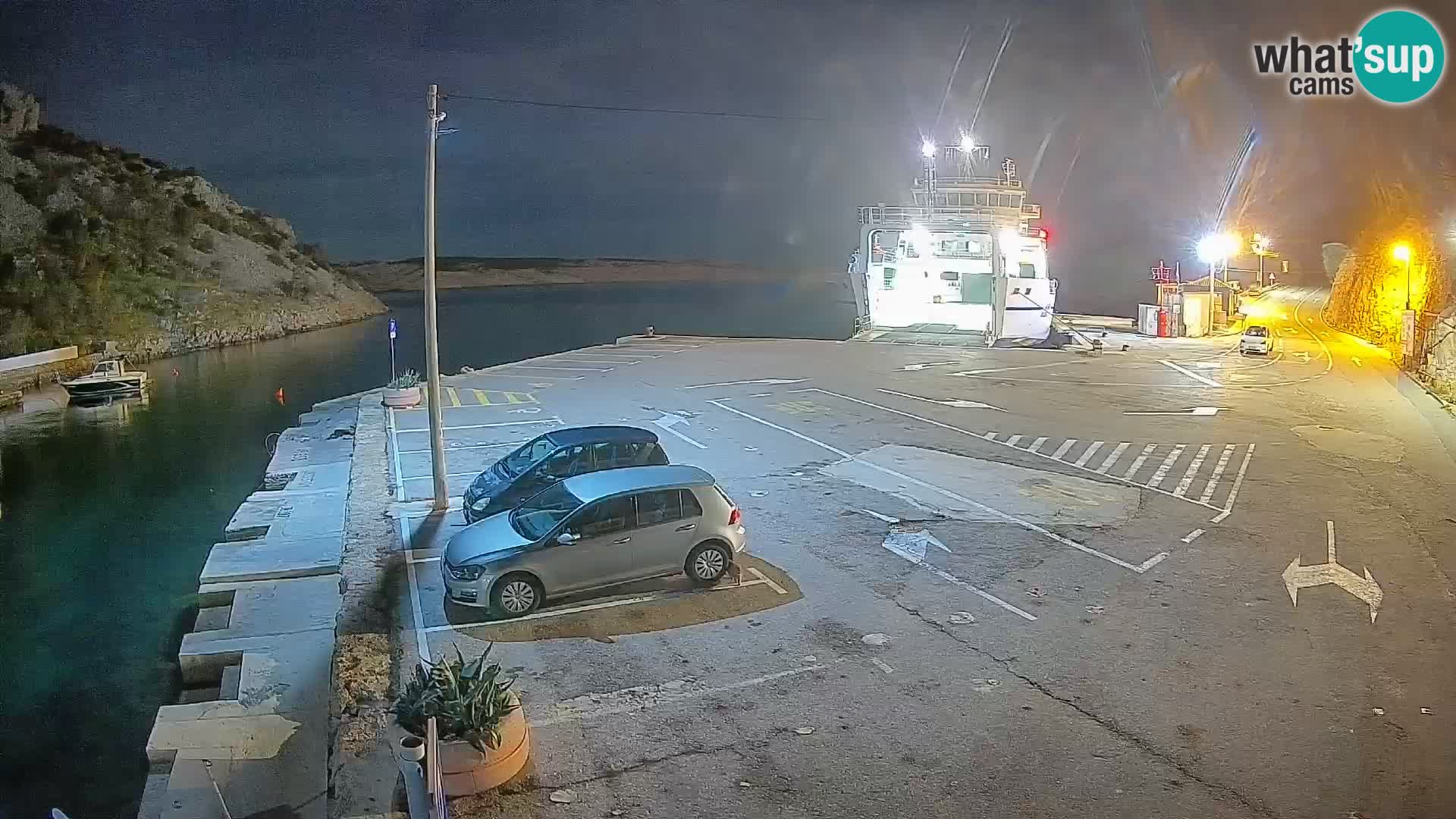 Webcam Prizna ferry port to Pag island