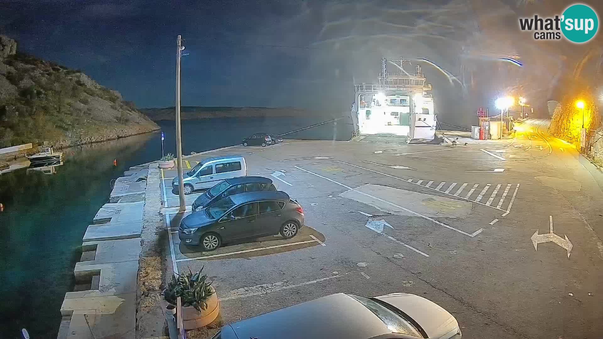 Webcam Prizna ferry port to Pag island