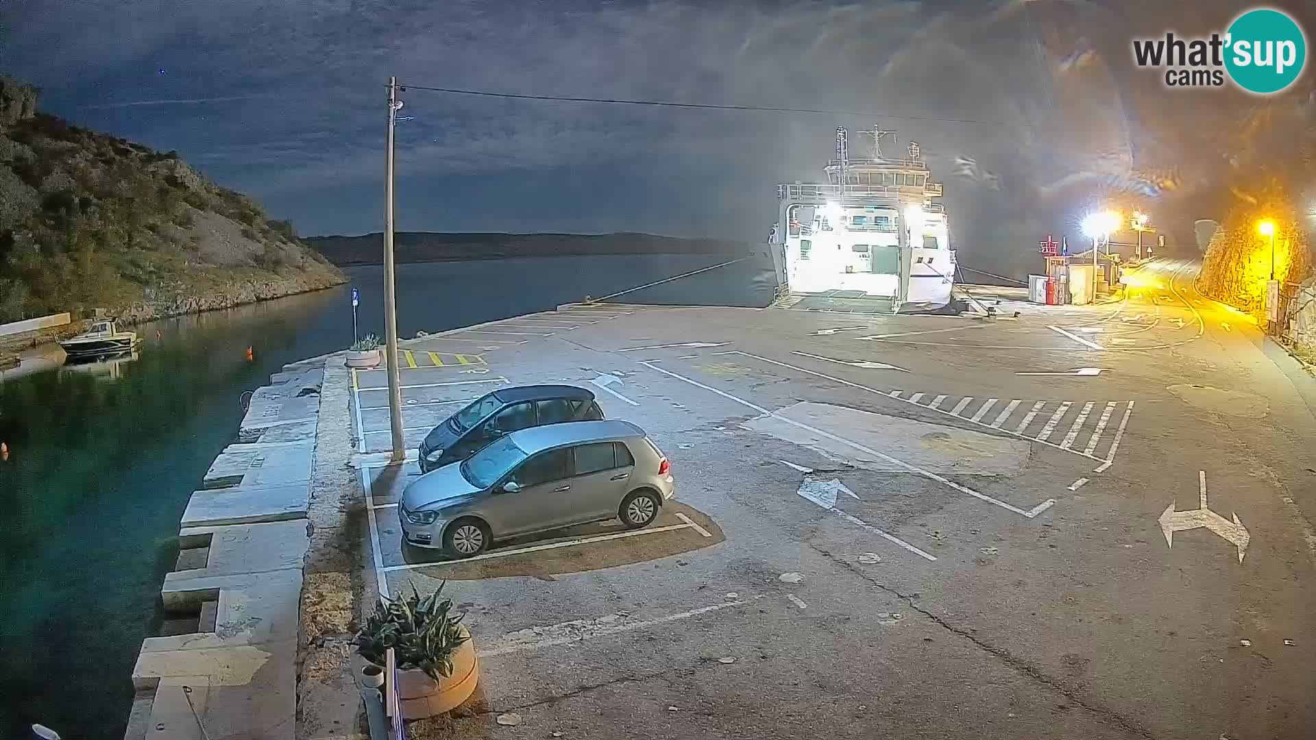 Webcam Fährhafen Prizna – zur Insel Pag