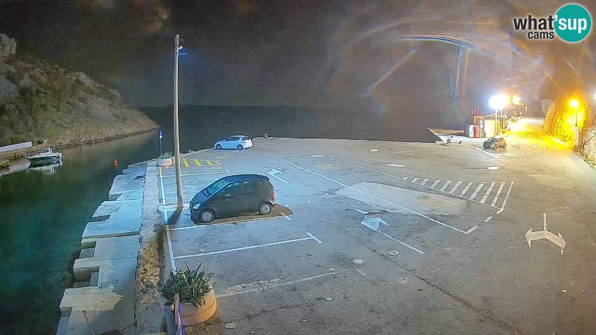 Webcam Prizna ferry port to Pag island