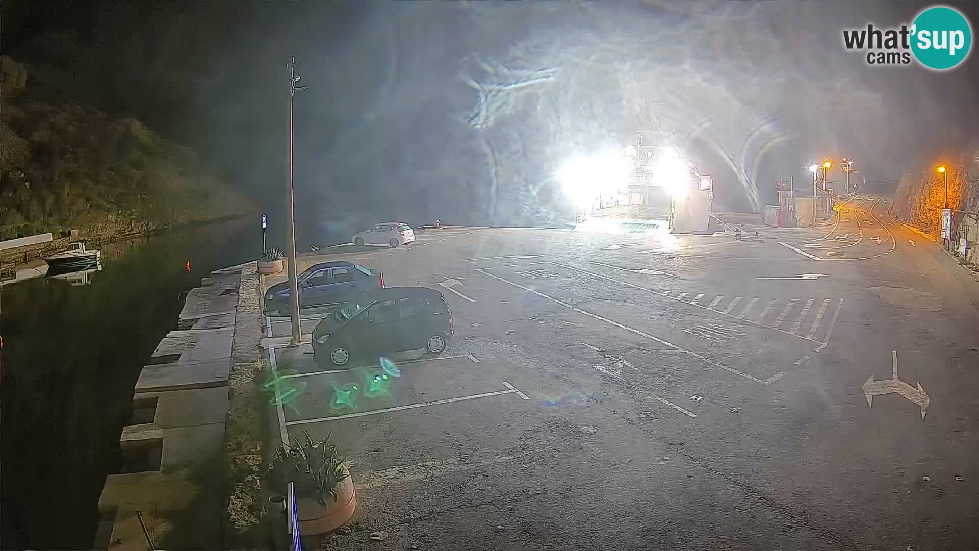 Webcam Prizna ferry port to Pag island