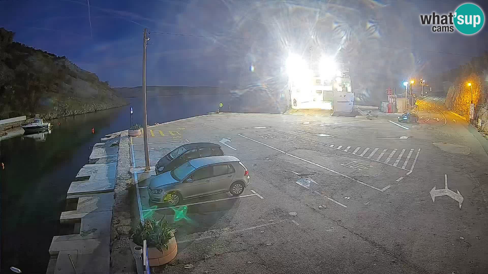 Webcam Fährhafen Prizna – zur Insel Pag