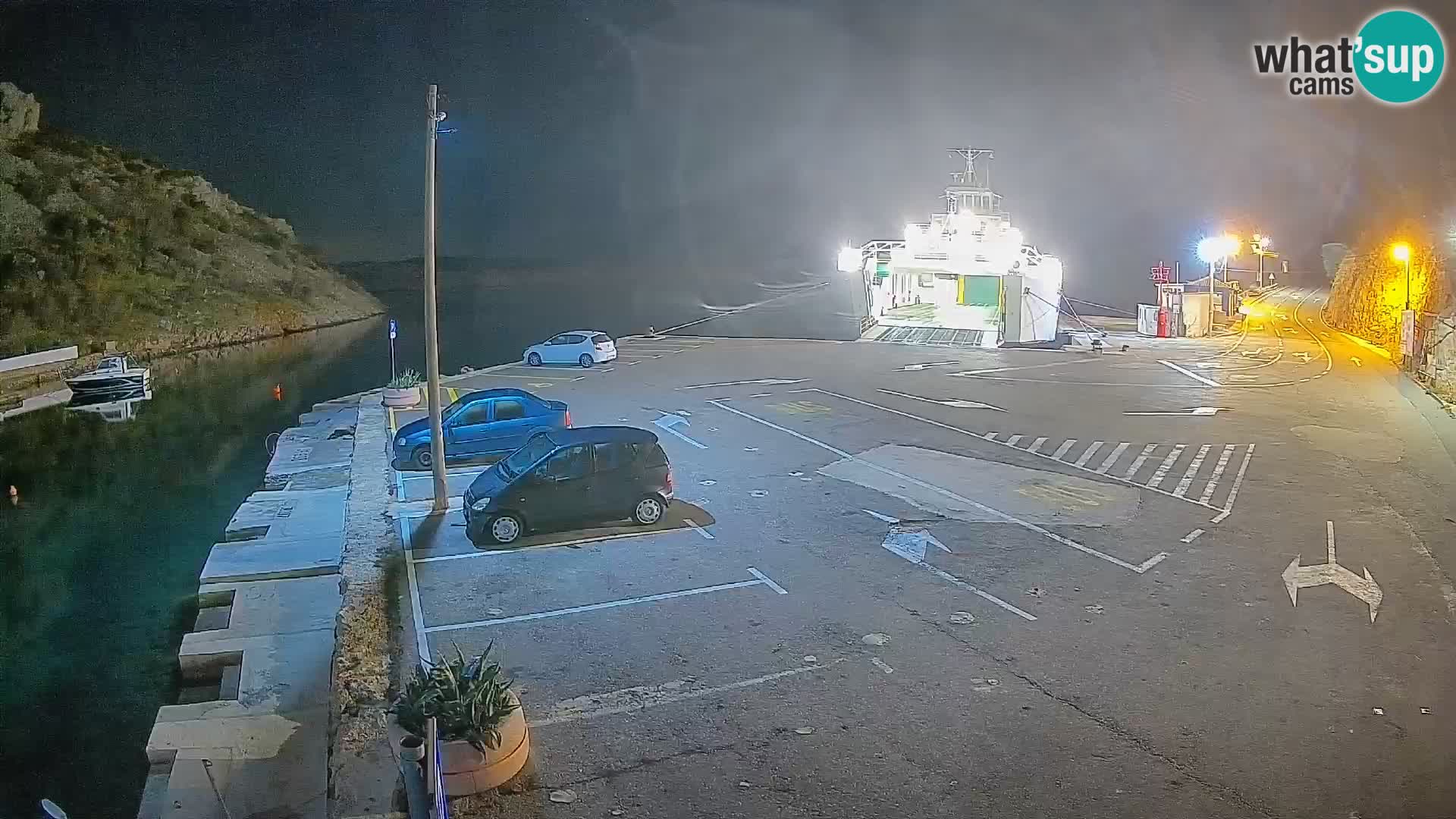 Webcam Prizna ferry port to Pag island