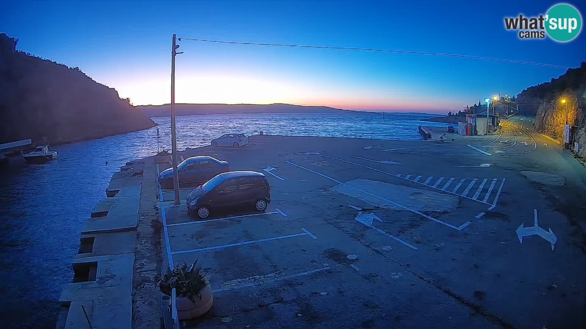 Webcam Fährhafen Prizna – zur Insel Pag