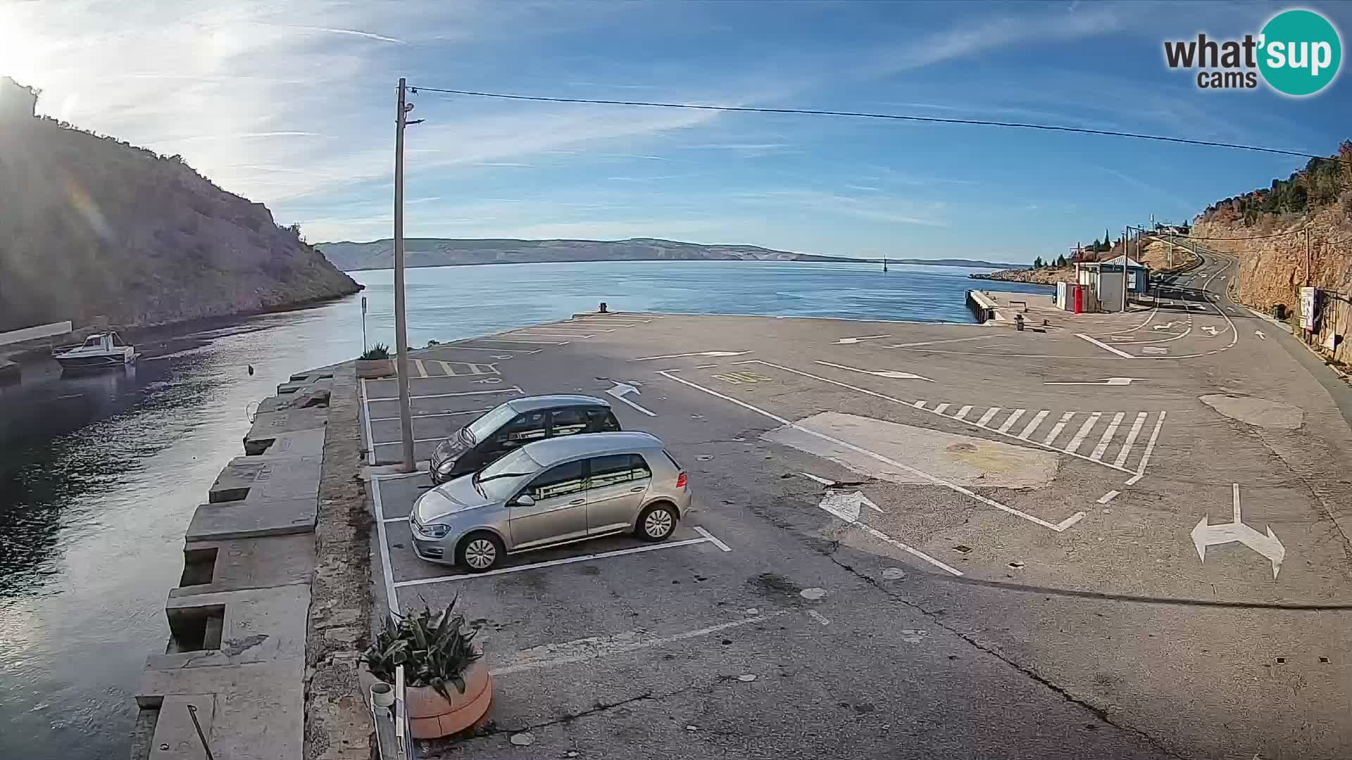 Webcam Fährhafen Prizna – zur Insel Pag