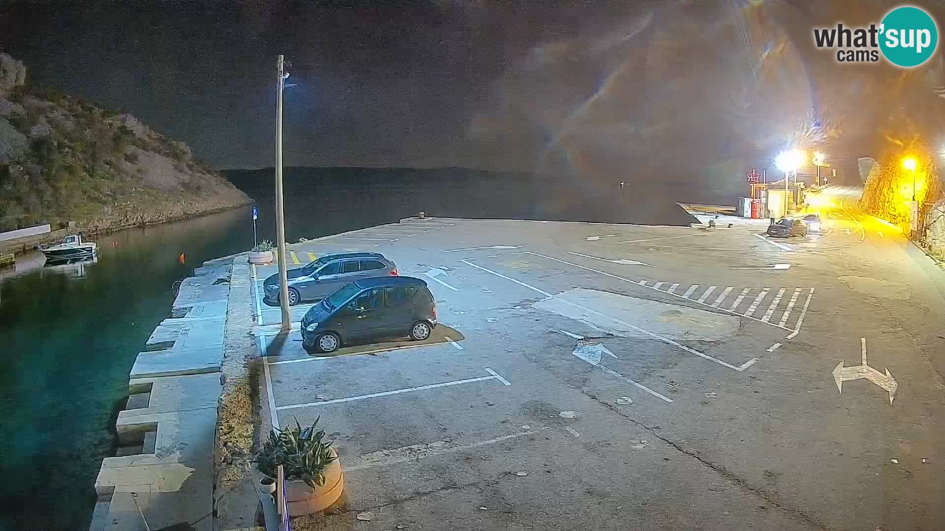 Webcam Prizna ferry port to Pag island