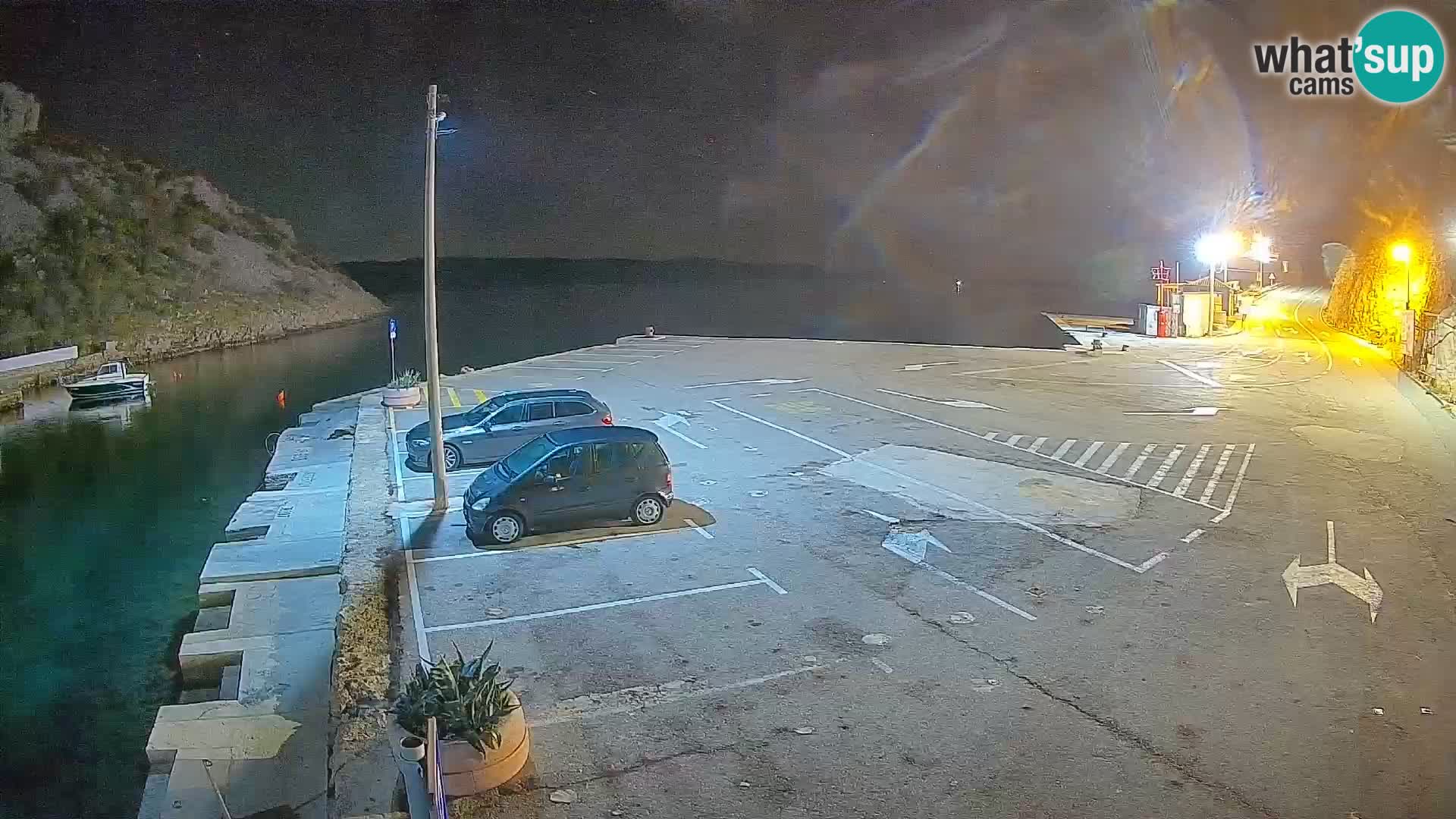 Webcam port de ferry de Prizna – vers l’île de Pag