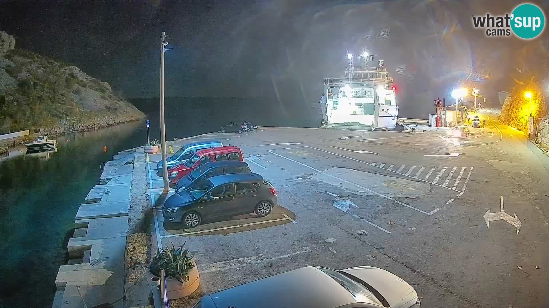 Webcam Fährhafen Prizna – zur Insel Pag