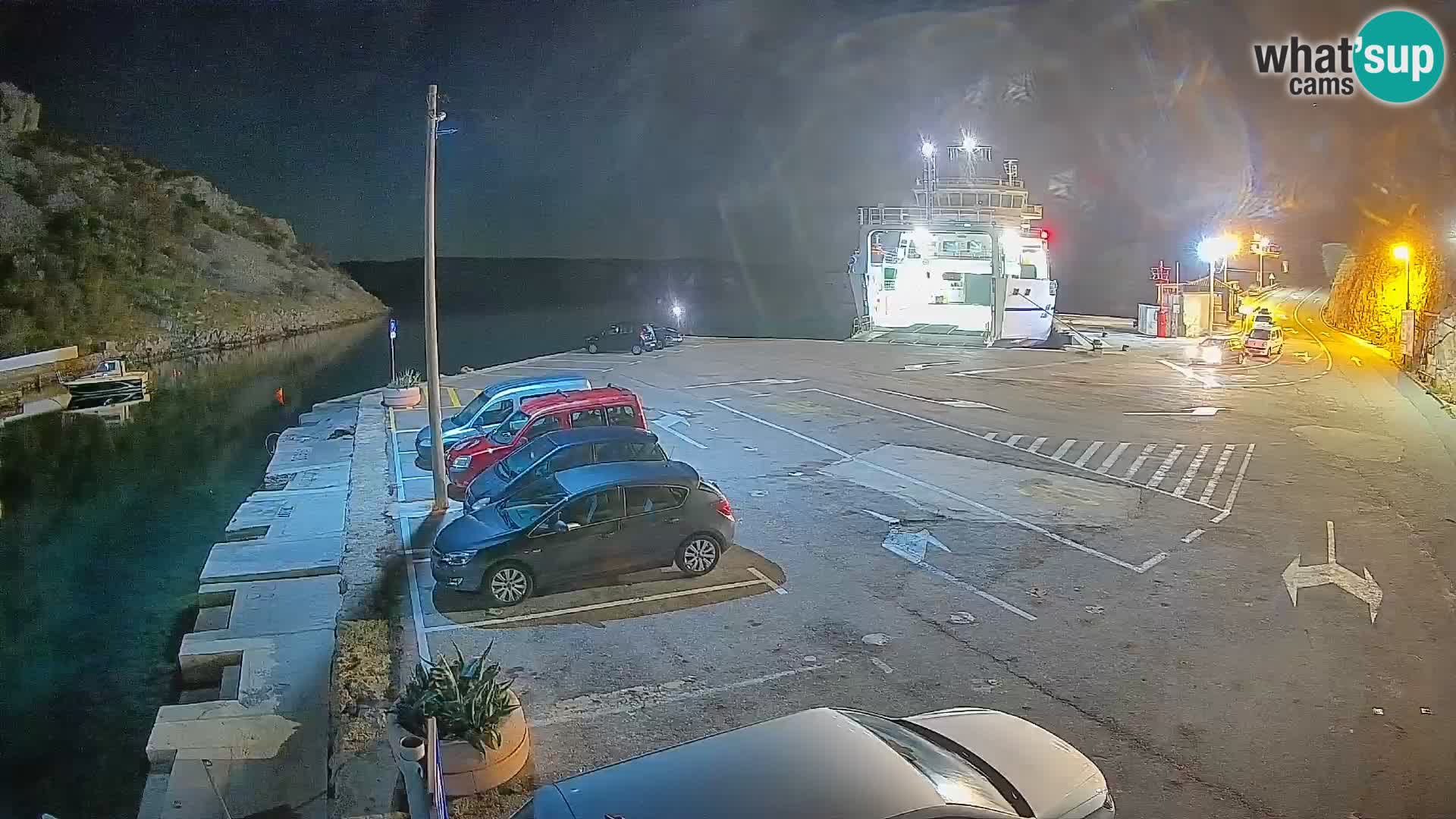 Webcam Prizna ferry port to Pag island