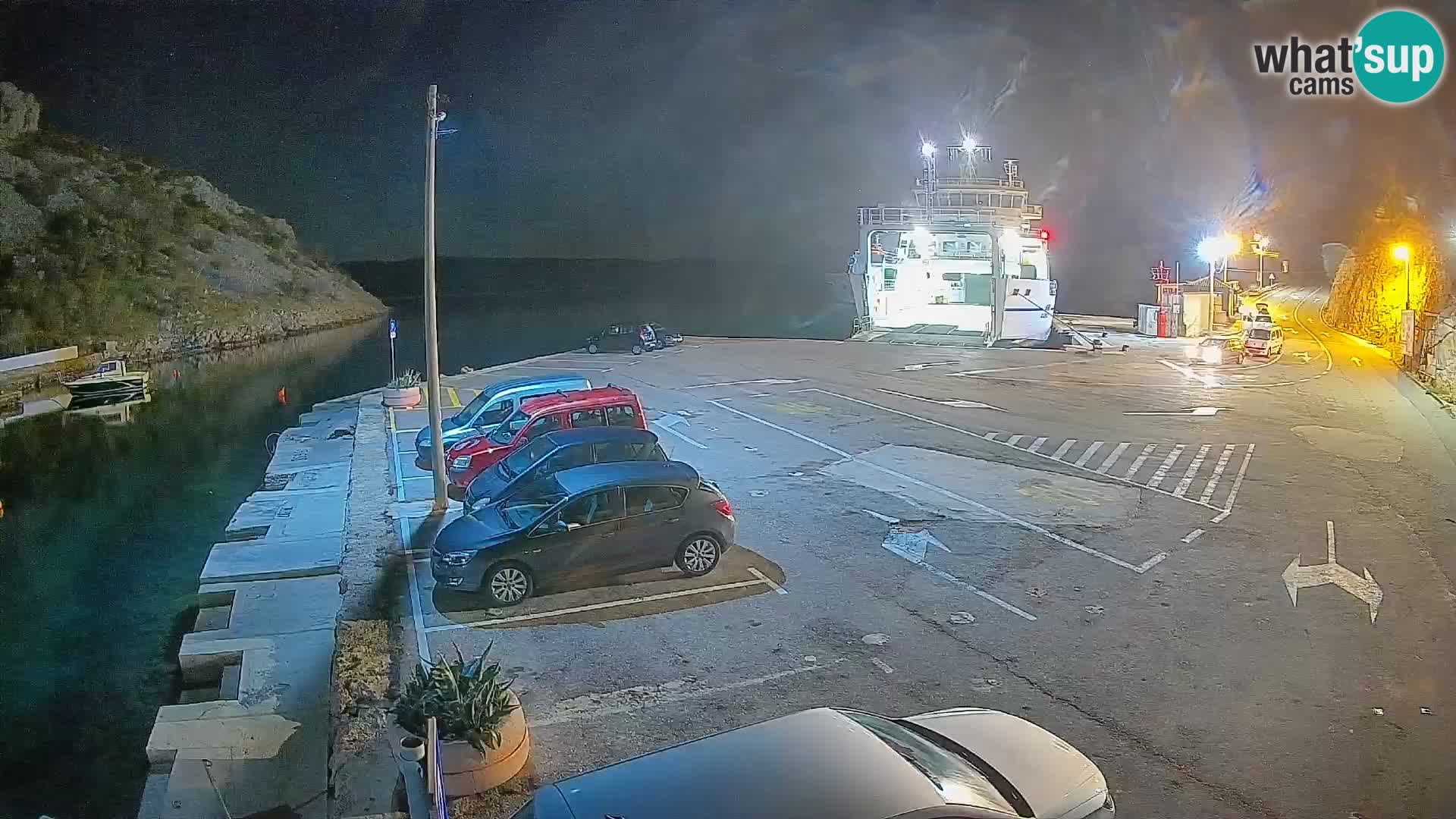 Webcam Fährhafen Prizna – zur Insel Pag