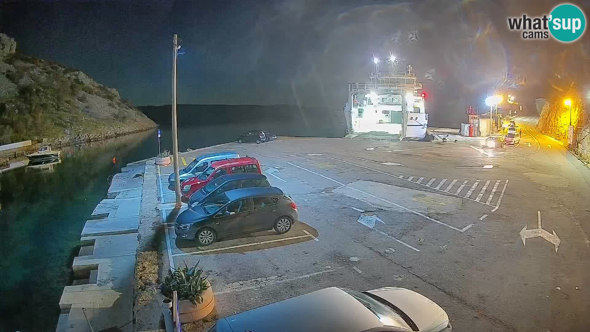 Webcam Fährhafen Prizna – zur Insel Pag