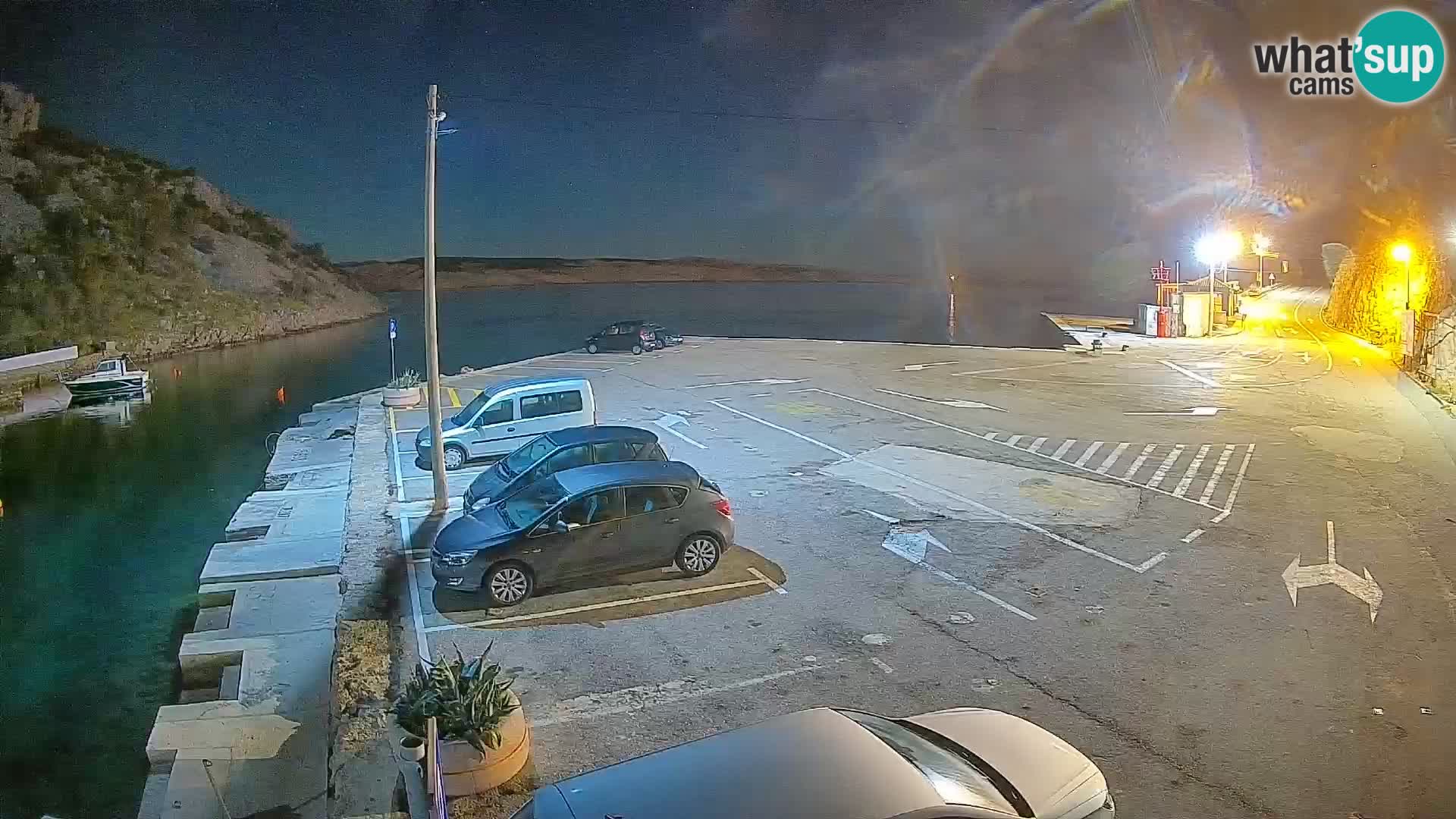 Webcam Prizna ferry port to Pag island
