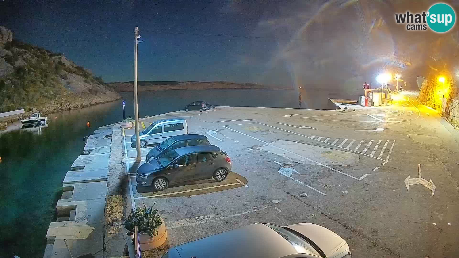 Webcam port de ferry de Prizna – vers l’île de Pag