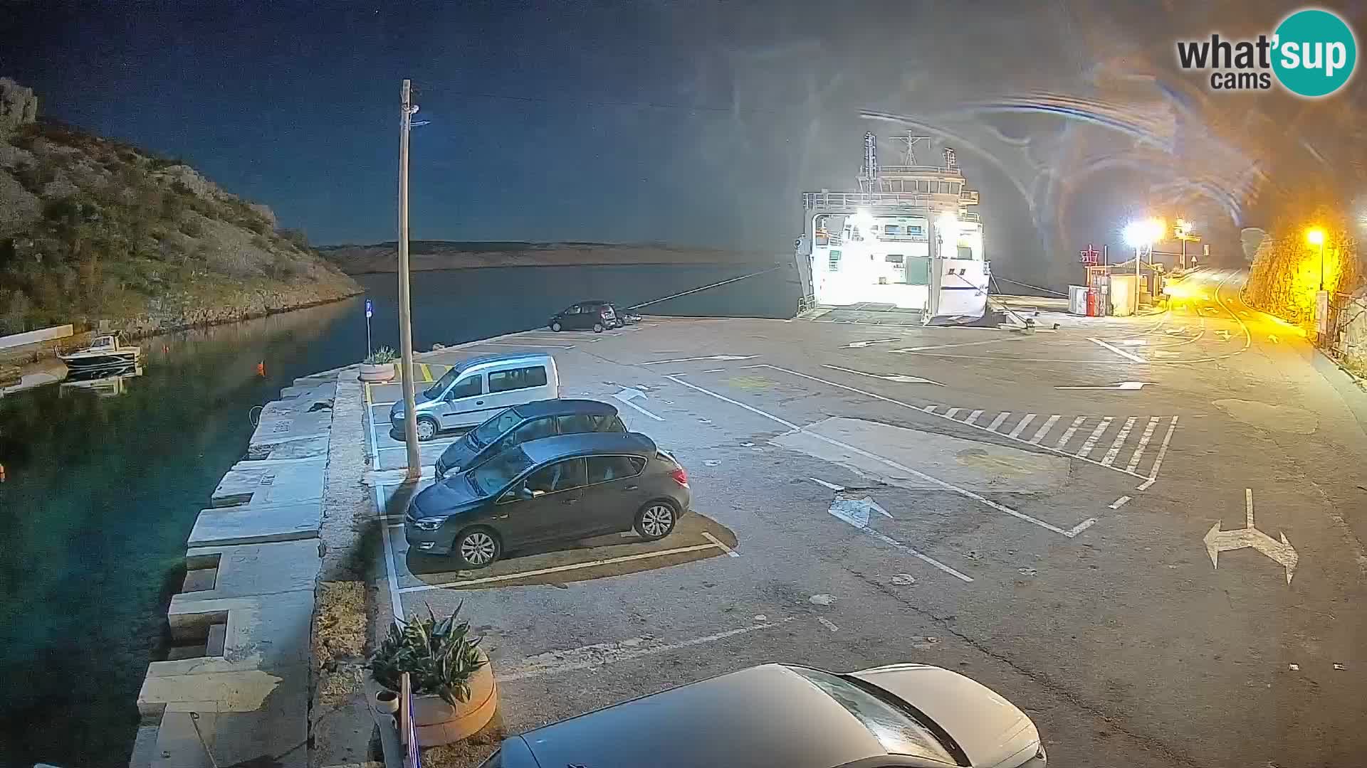 Webcam Fährhafen Prizna – zur Insel Pag
