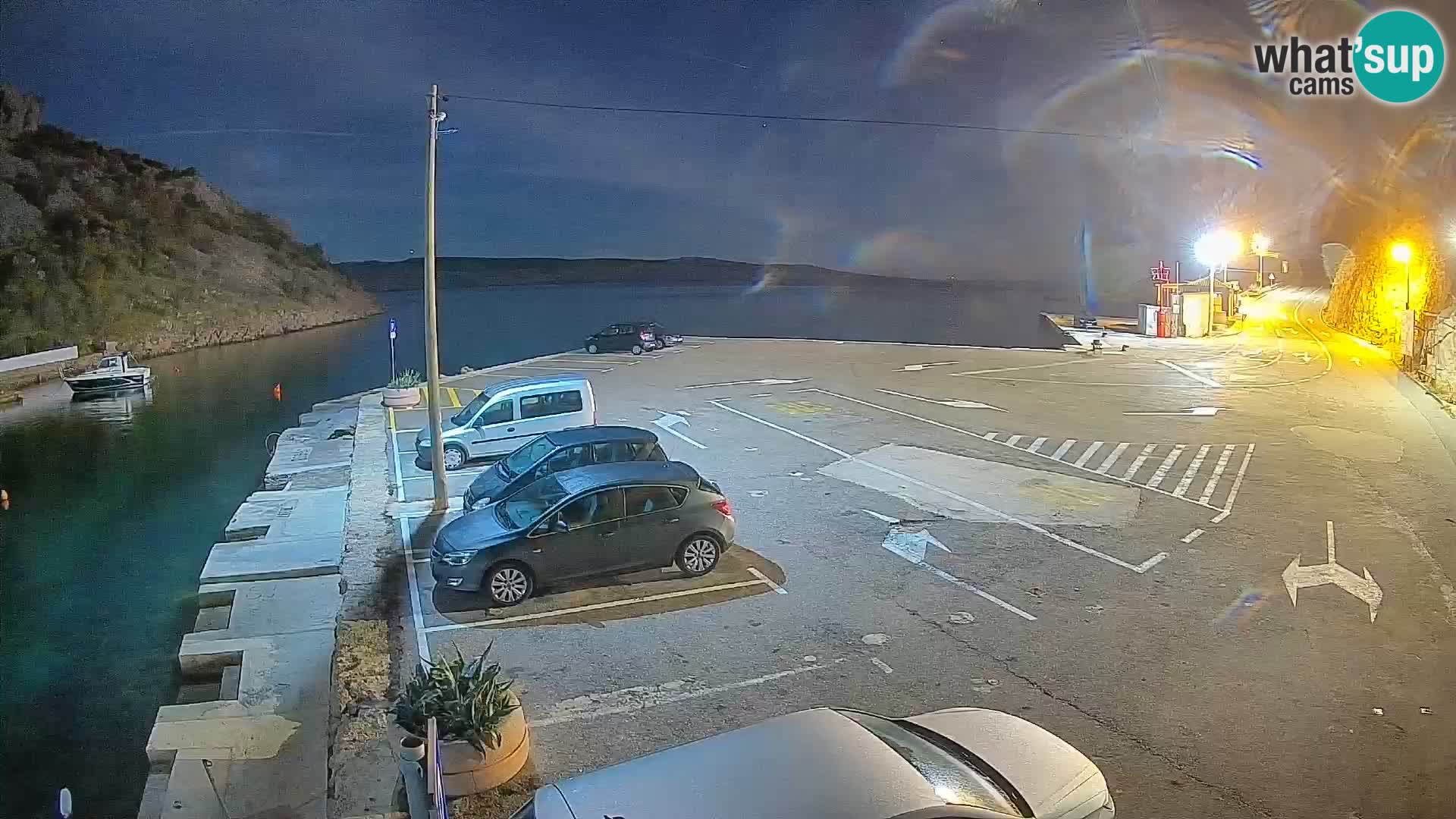 Webcam Prizna ferry port to Pag island