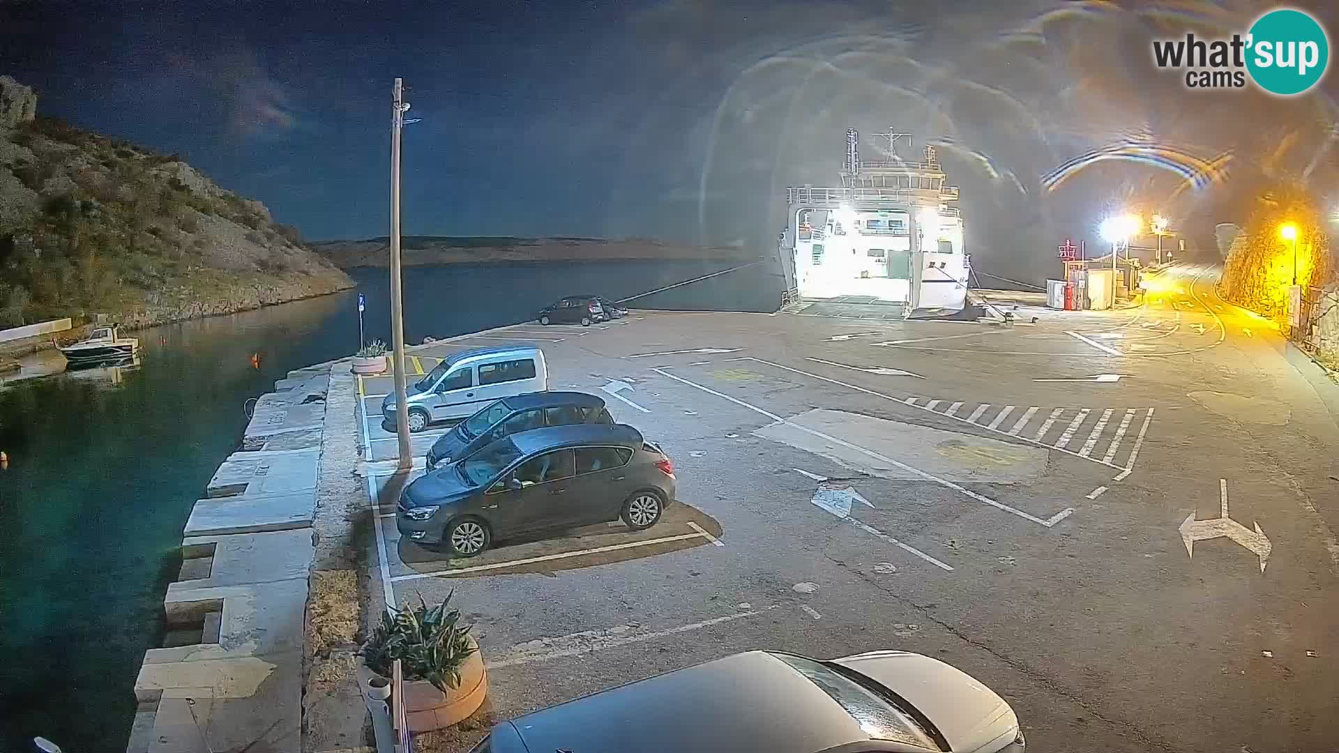 Webcam Prizna ferry port to Pag island