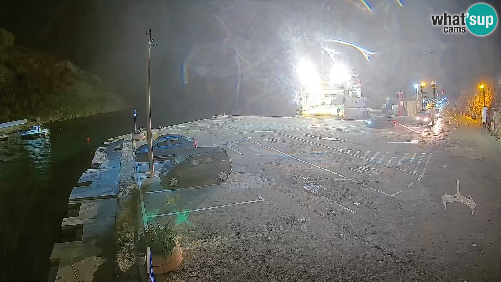 Webcam Prizna ferry port to Pag island