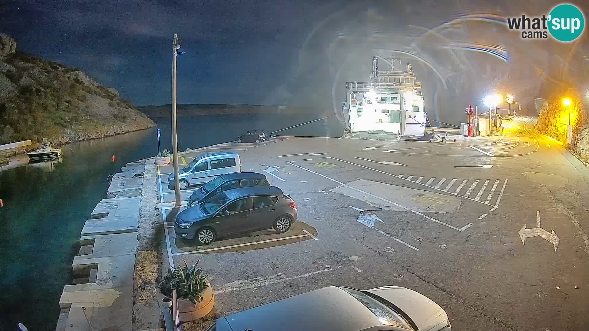 Webcam Prizna ferry port to Pag island