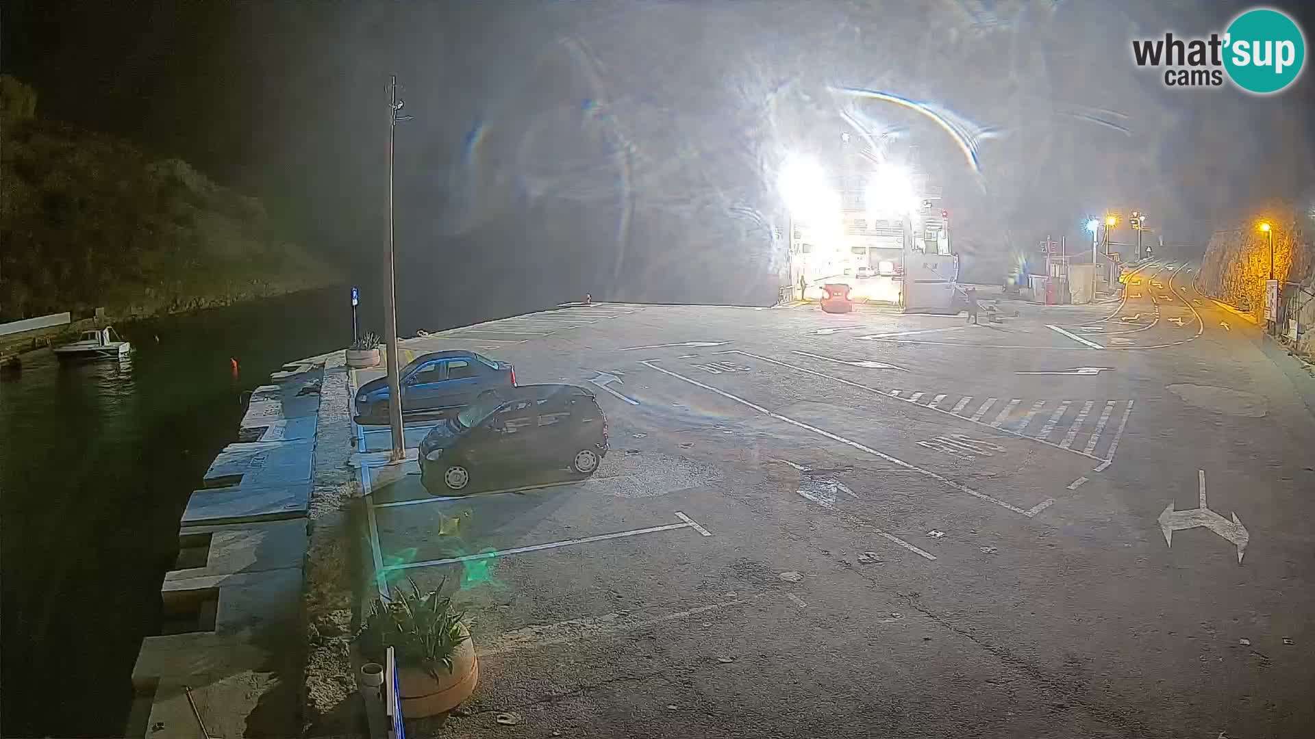 Webcam Prizna ferry port to Pag island