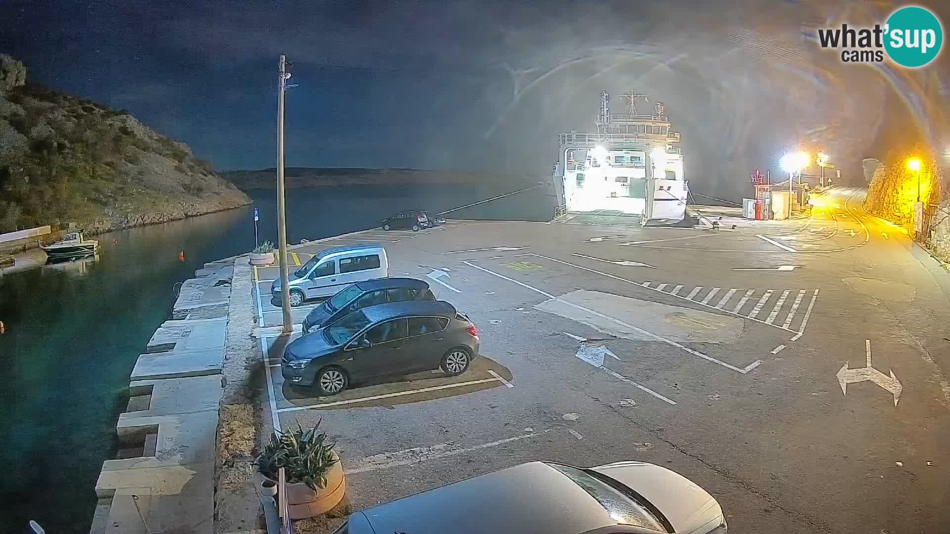 Webcam Fährhafen Prizna – zur Insel Pag