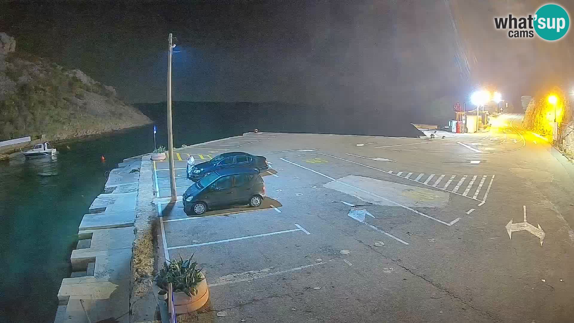 Webcam Prizna ferry port to Pag island