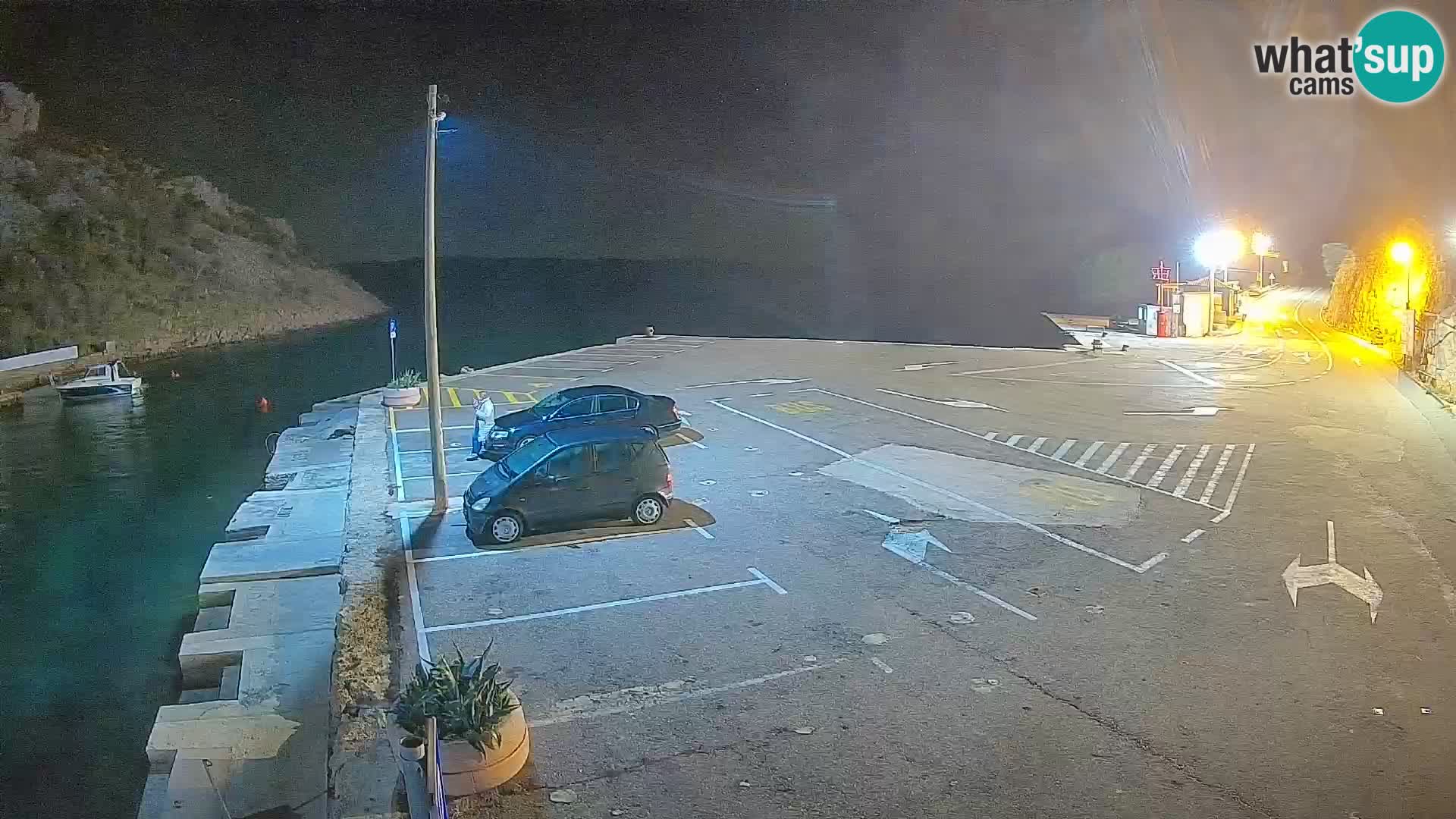 Webcam Prizna ferry port to Pag island