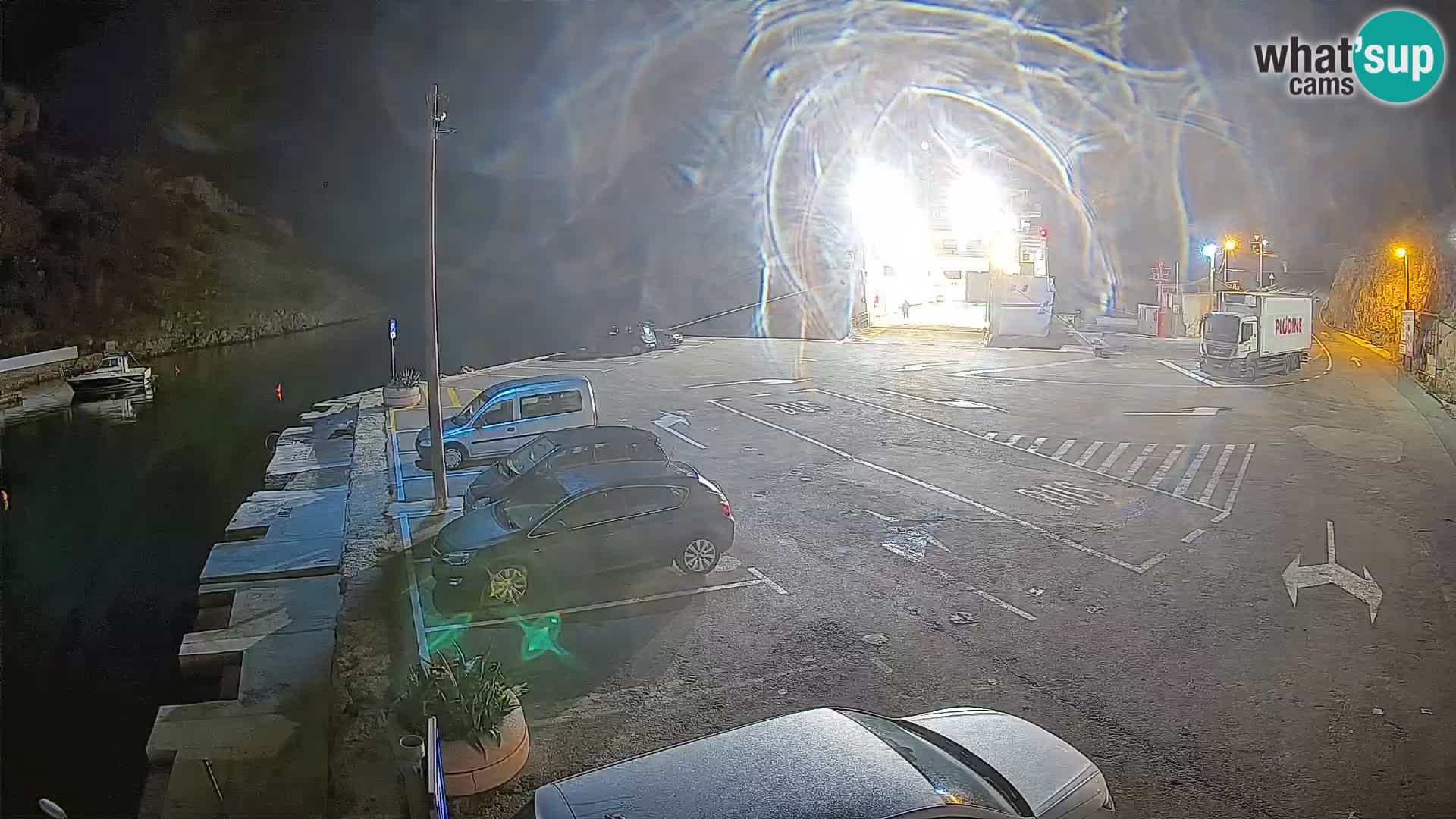 Webcam port de ferry de Prizna – vers l’île de Pag