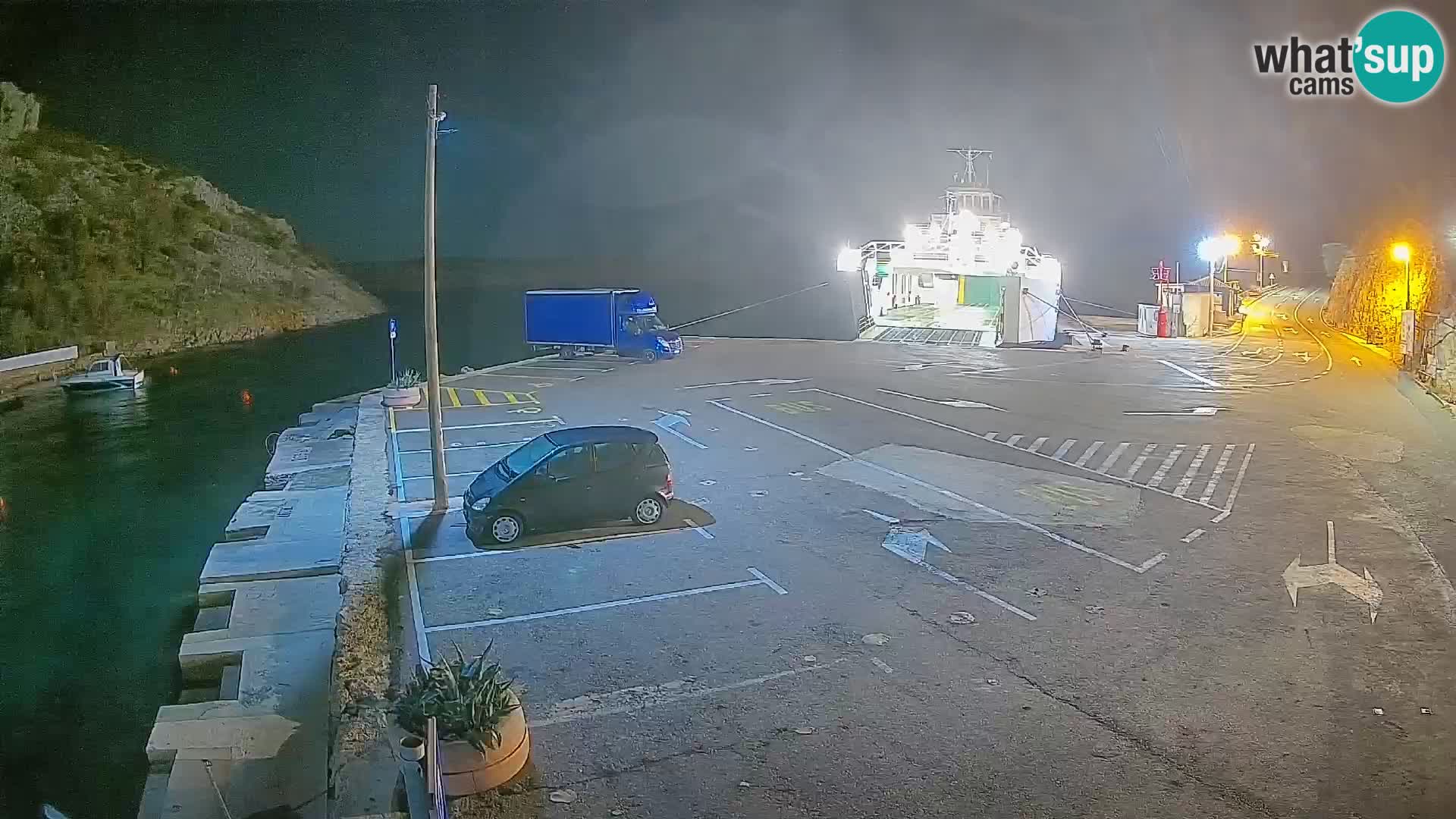 Webcam Fährhafen Prizna – zur Insel Pag