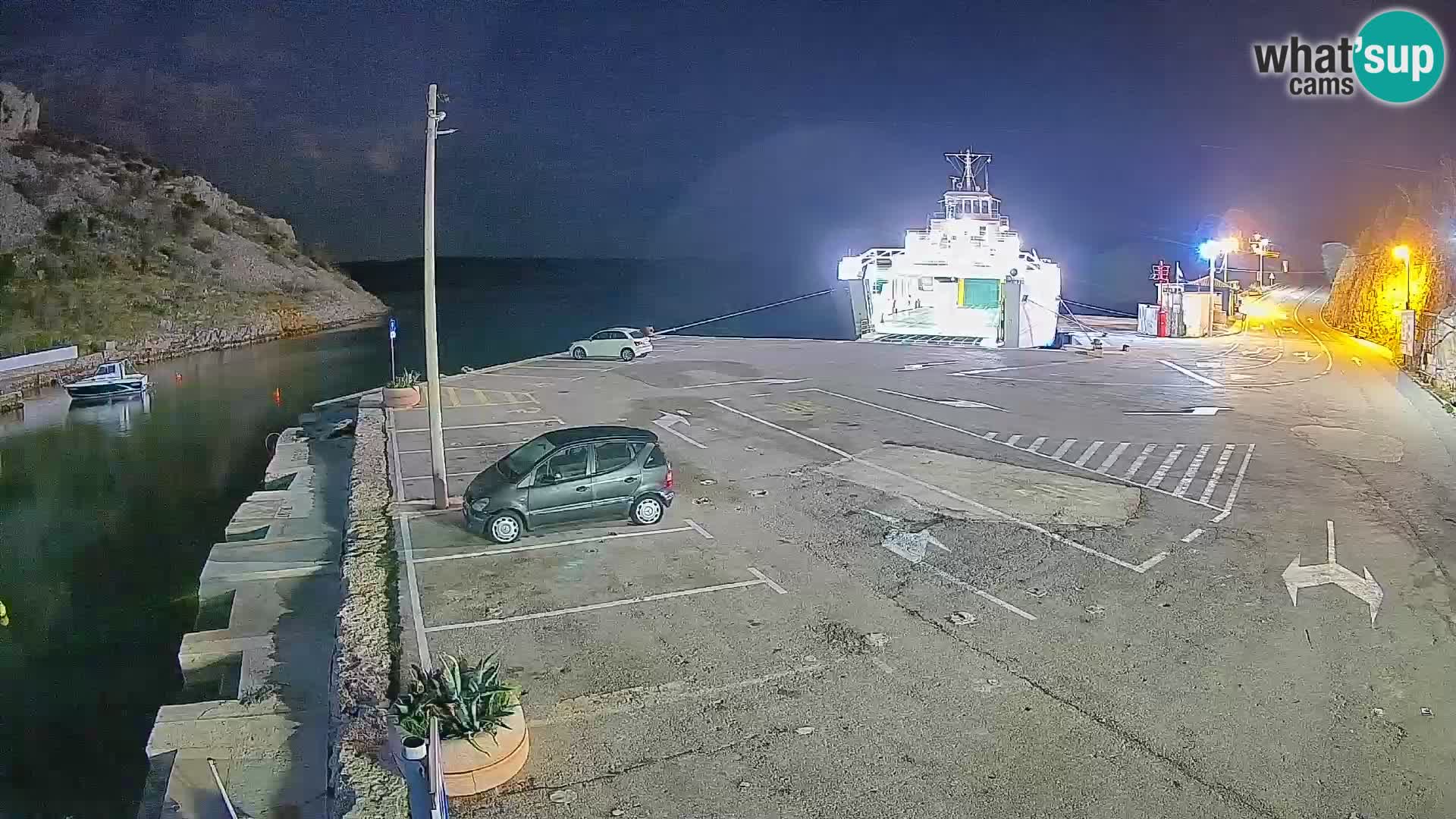 Webcam Prizna ferry port to Pag island