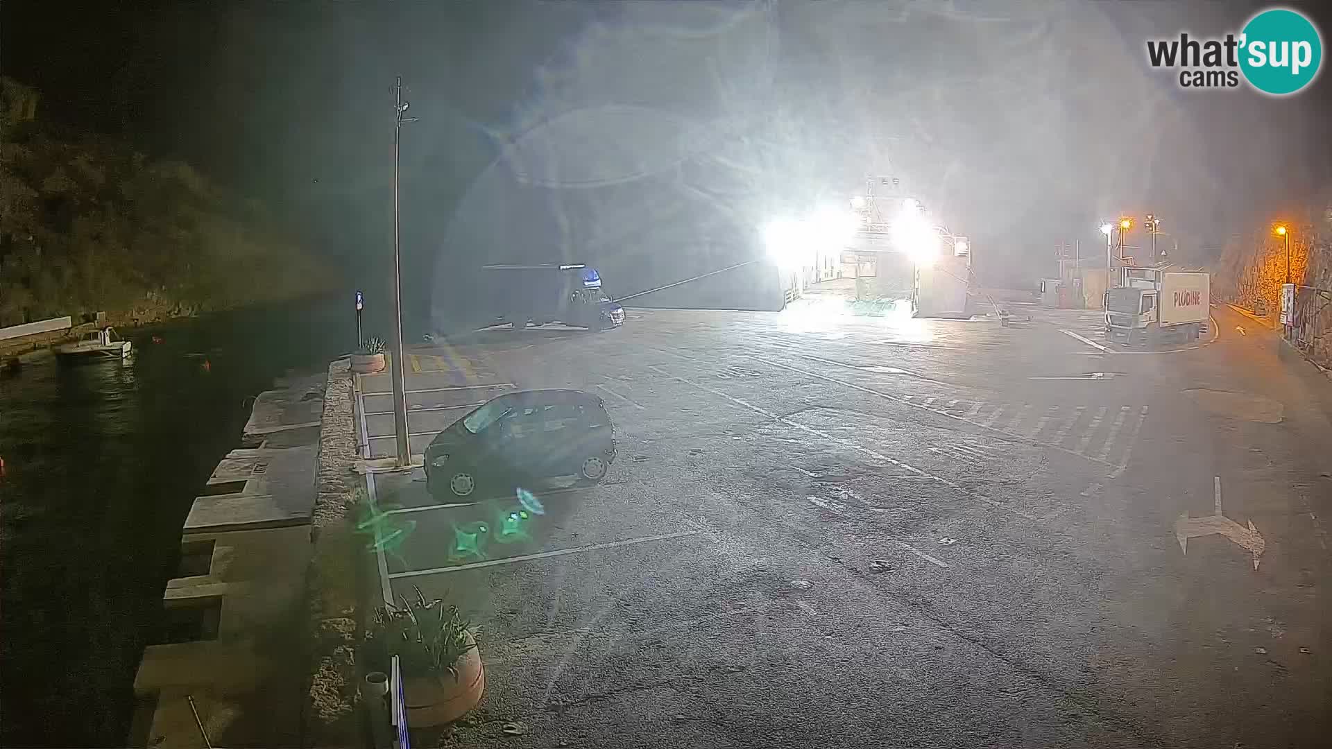 Webcam Prizna ferry port to Pag island