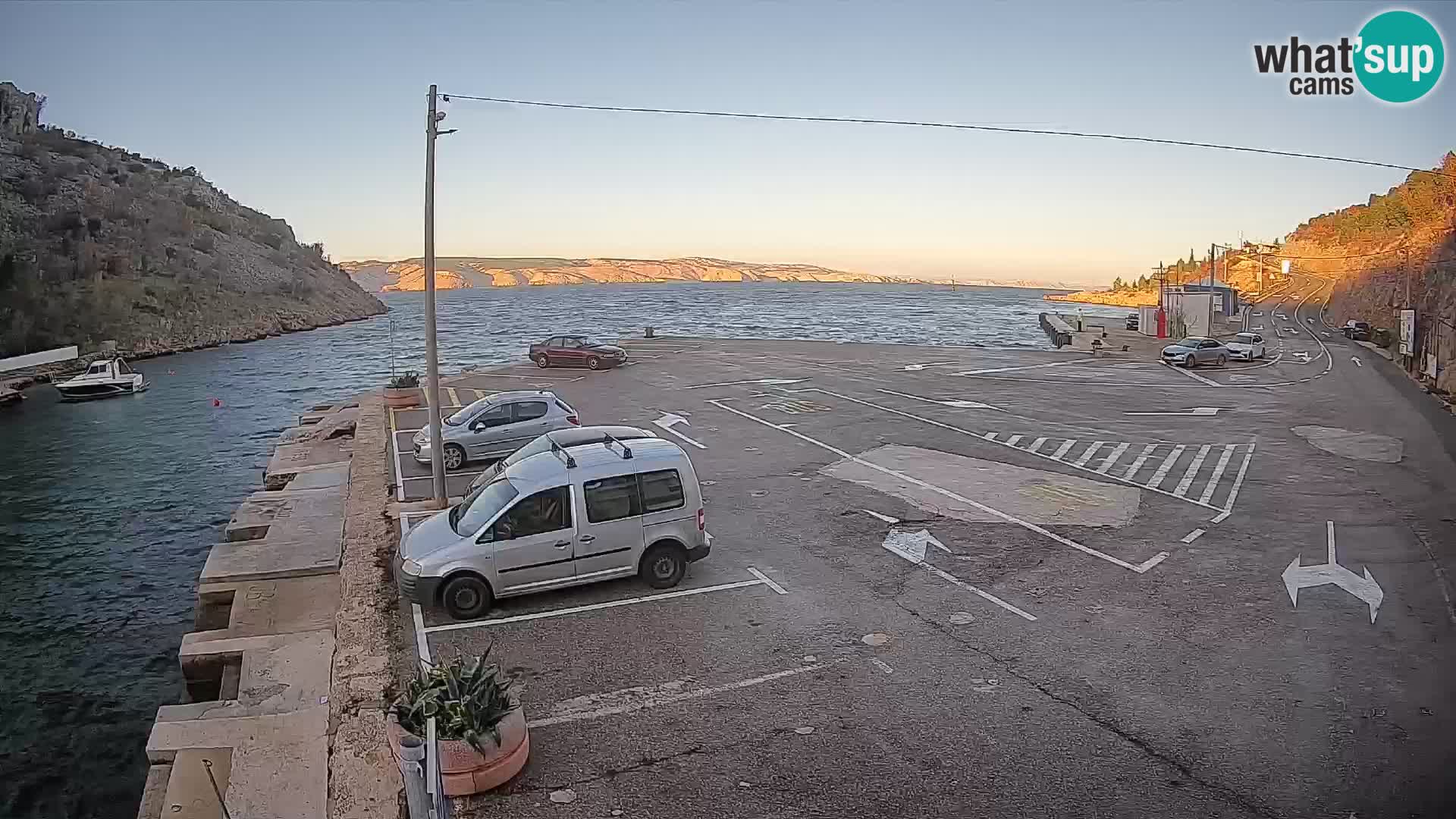 Webcam Fährhafen Prizna – zur Insel Pag