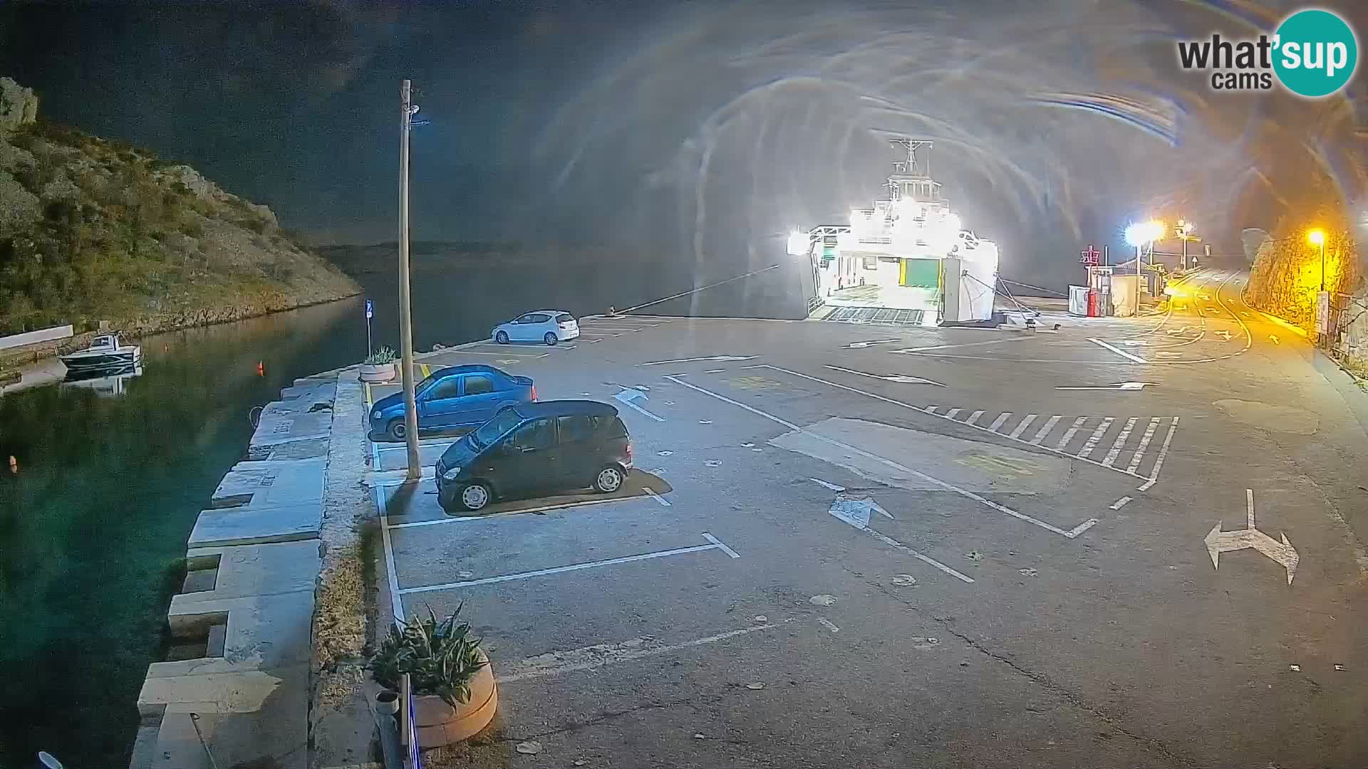 Webcam Prizna ferry port to Pag island