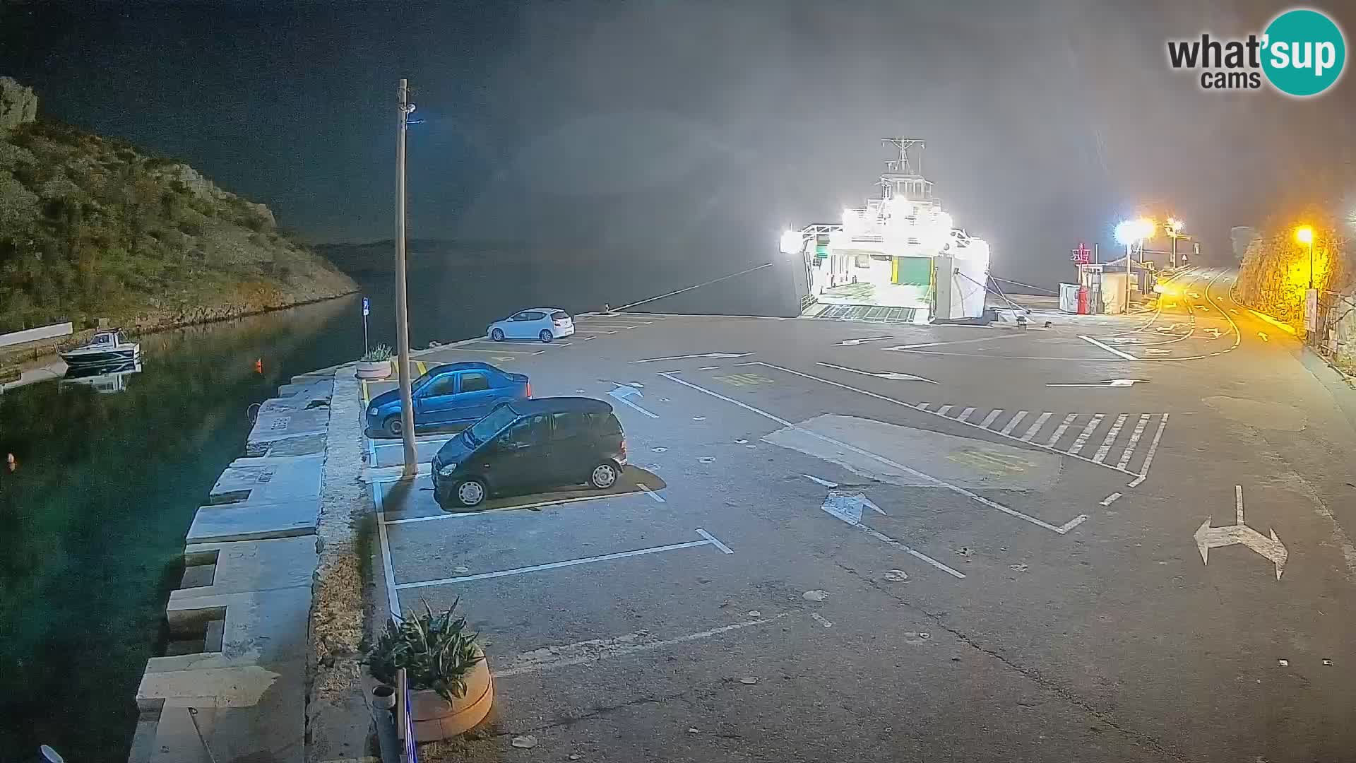 Webcam Prizna ferry port to Pag island
