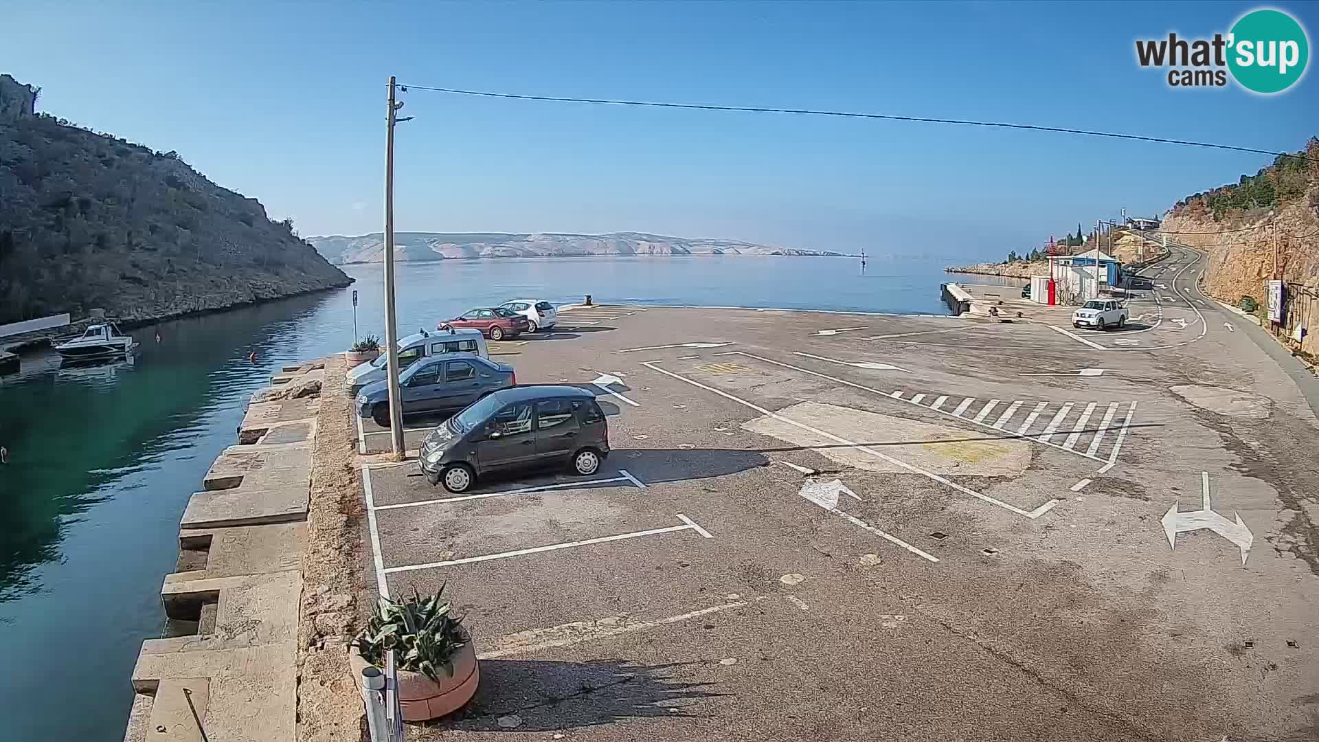 Webcam Fährhafen Prizna – zur Insel Pag