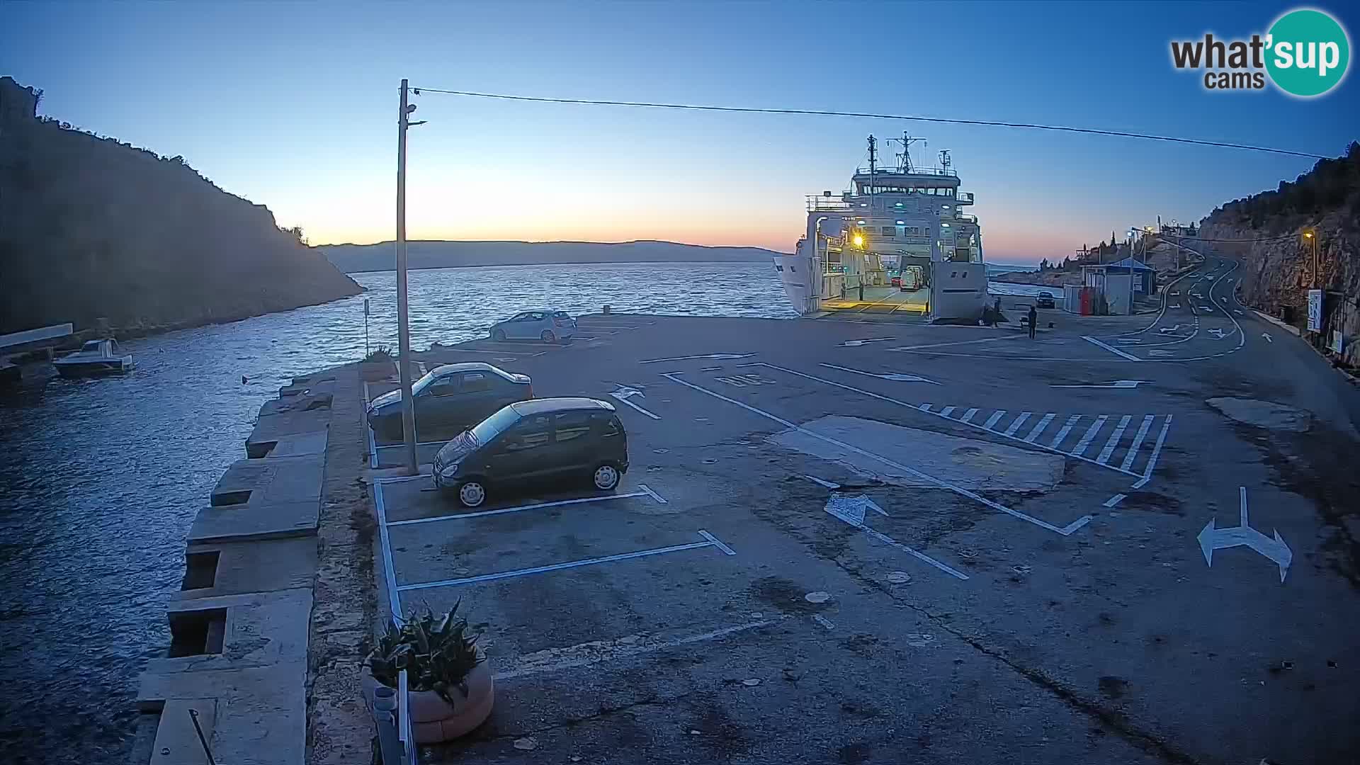 Webcam Fährhafen Prizna – zur Insel Pag