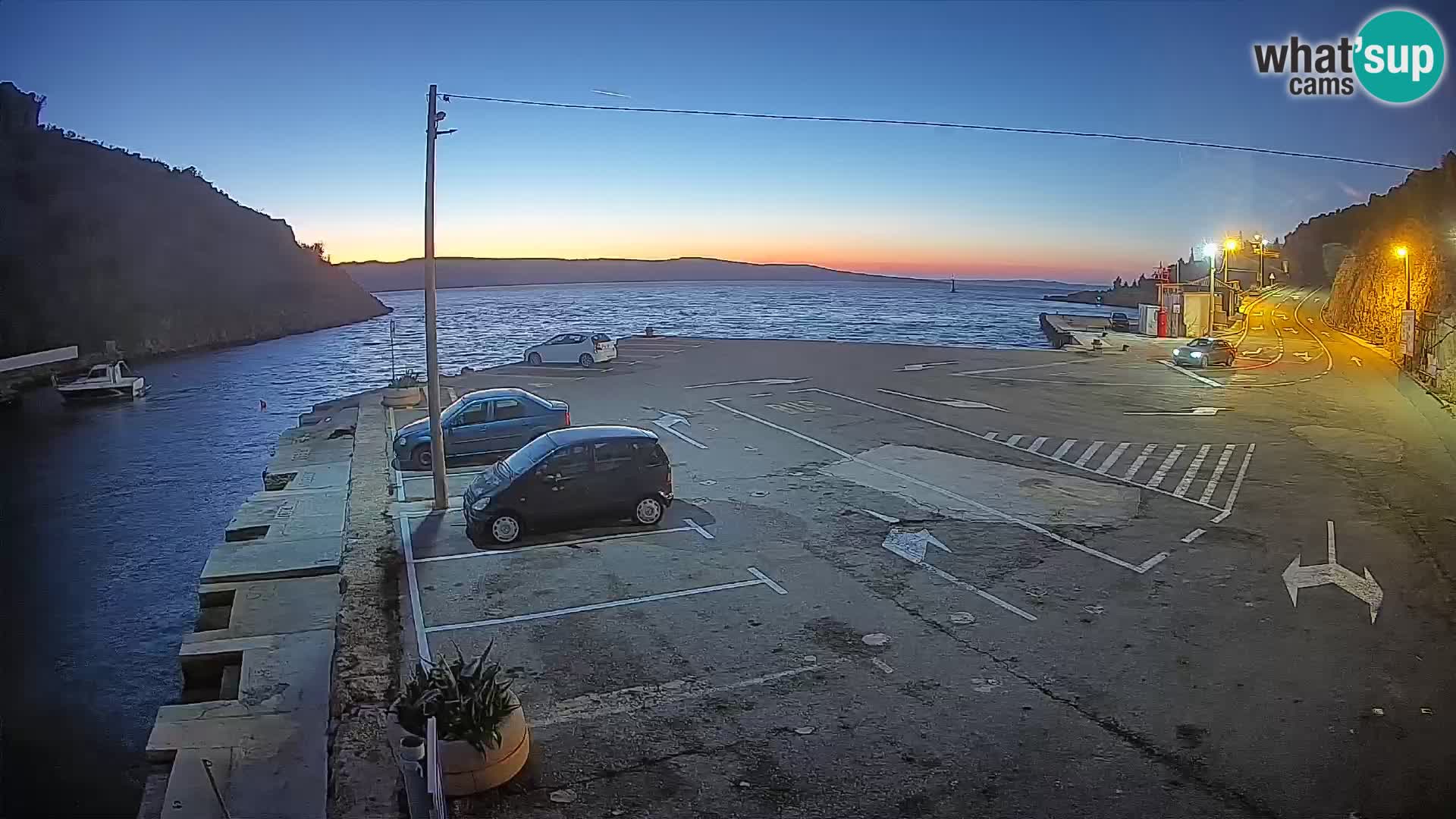 Webcam Prizna ferry port to Pag island