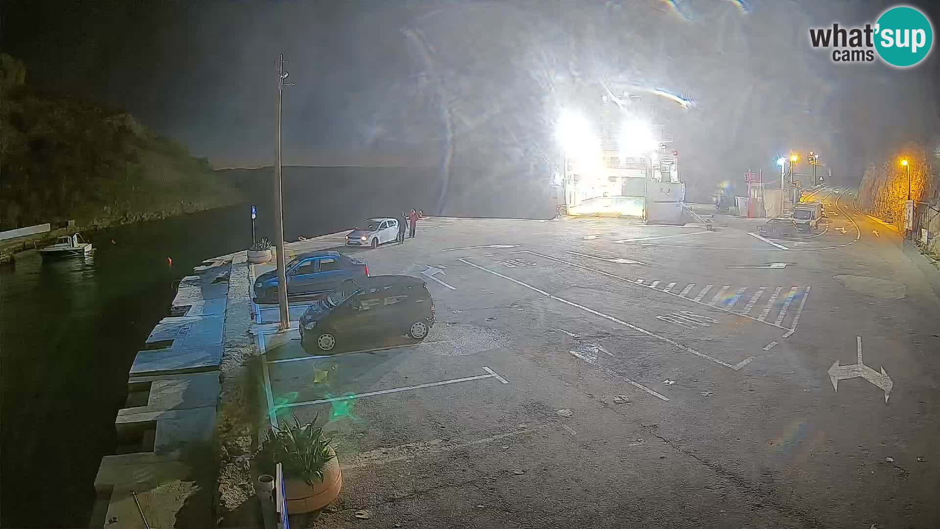 Webcam Prizna ferry port to Pag island