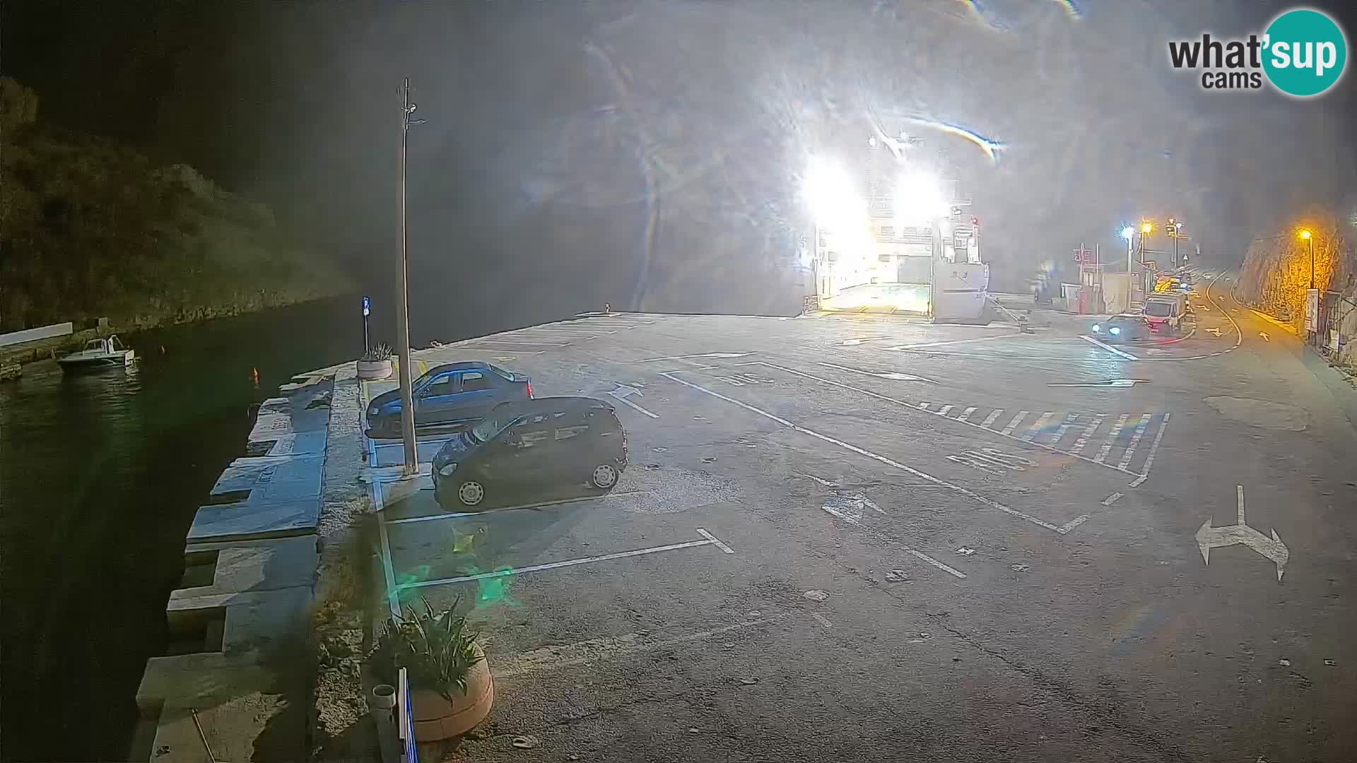 Webcam port de ferry de Prizna – vers l’île de Pag