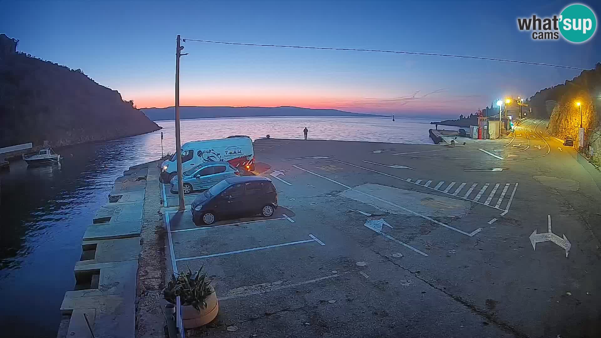 Webcam Prizna ferry port to Pag island