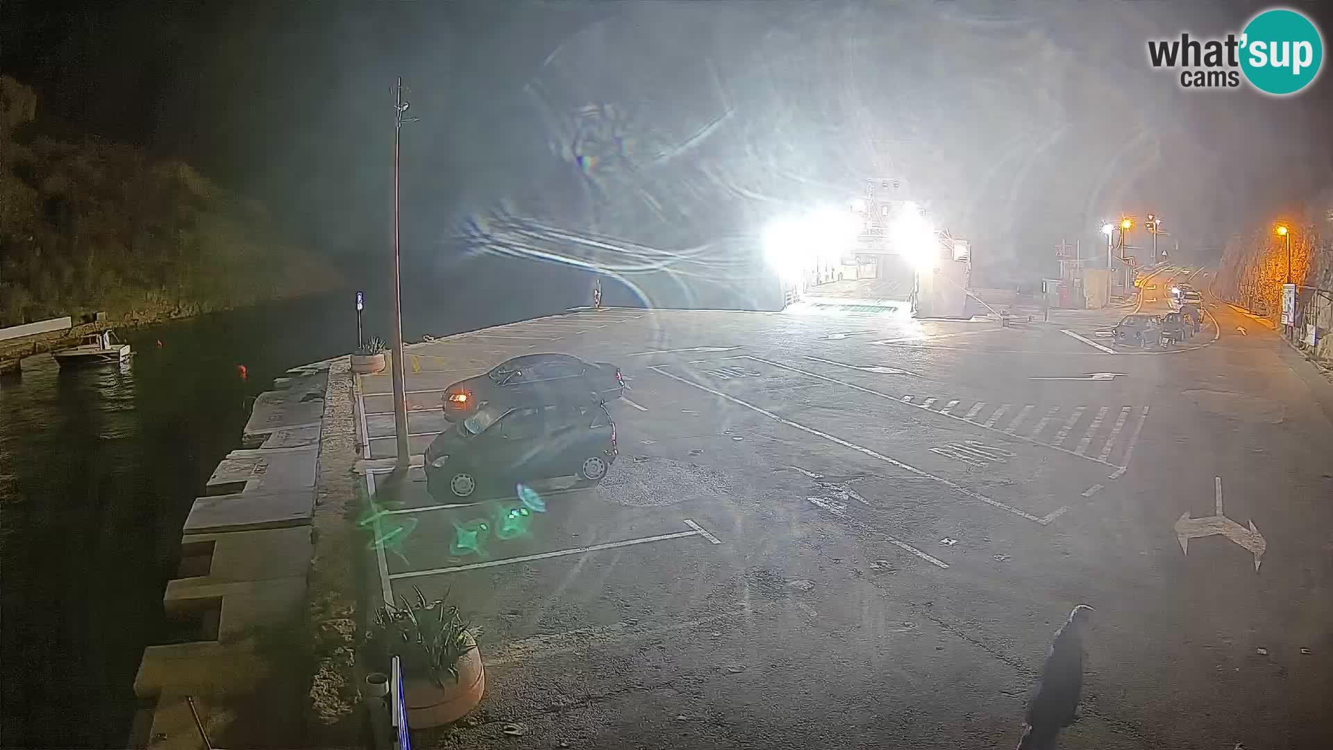 Webcam Prizna ferry port to Pag island