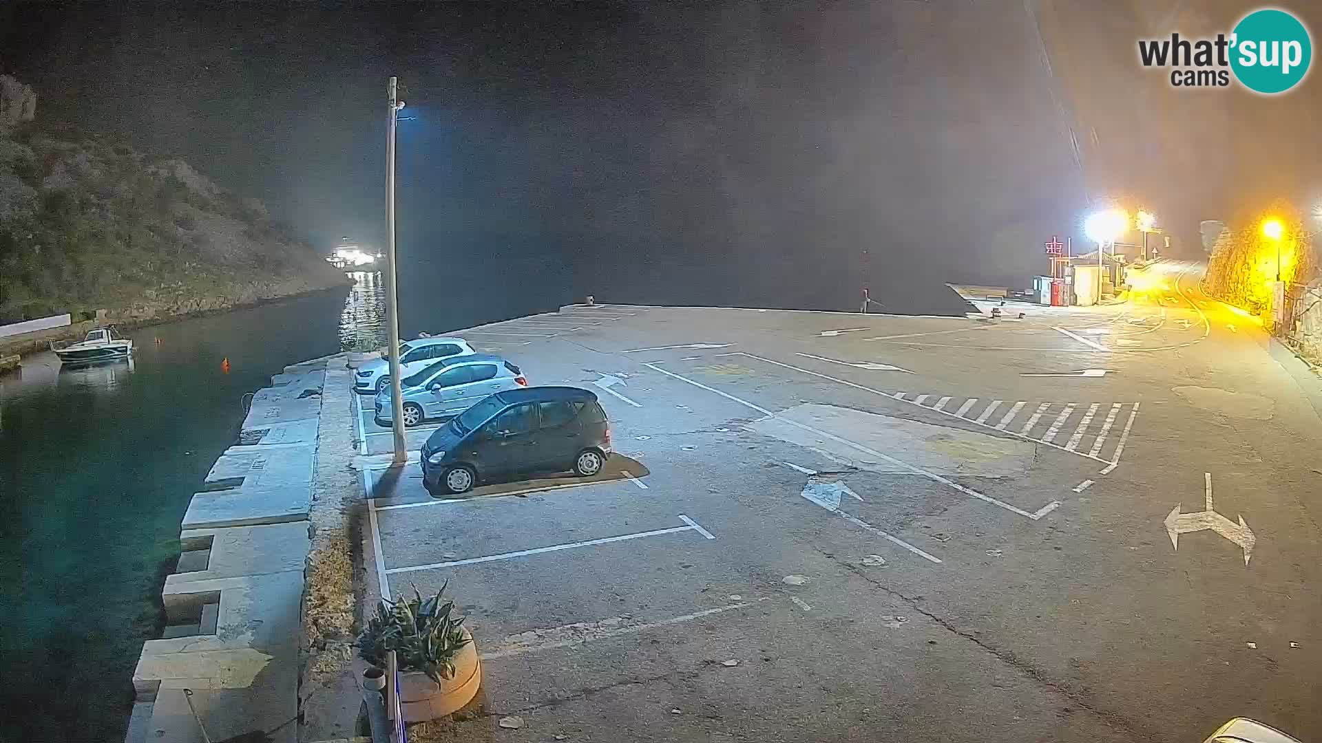 Webcam Fährhafen Prizna – zur Insel Pag